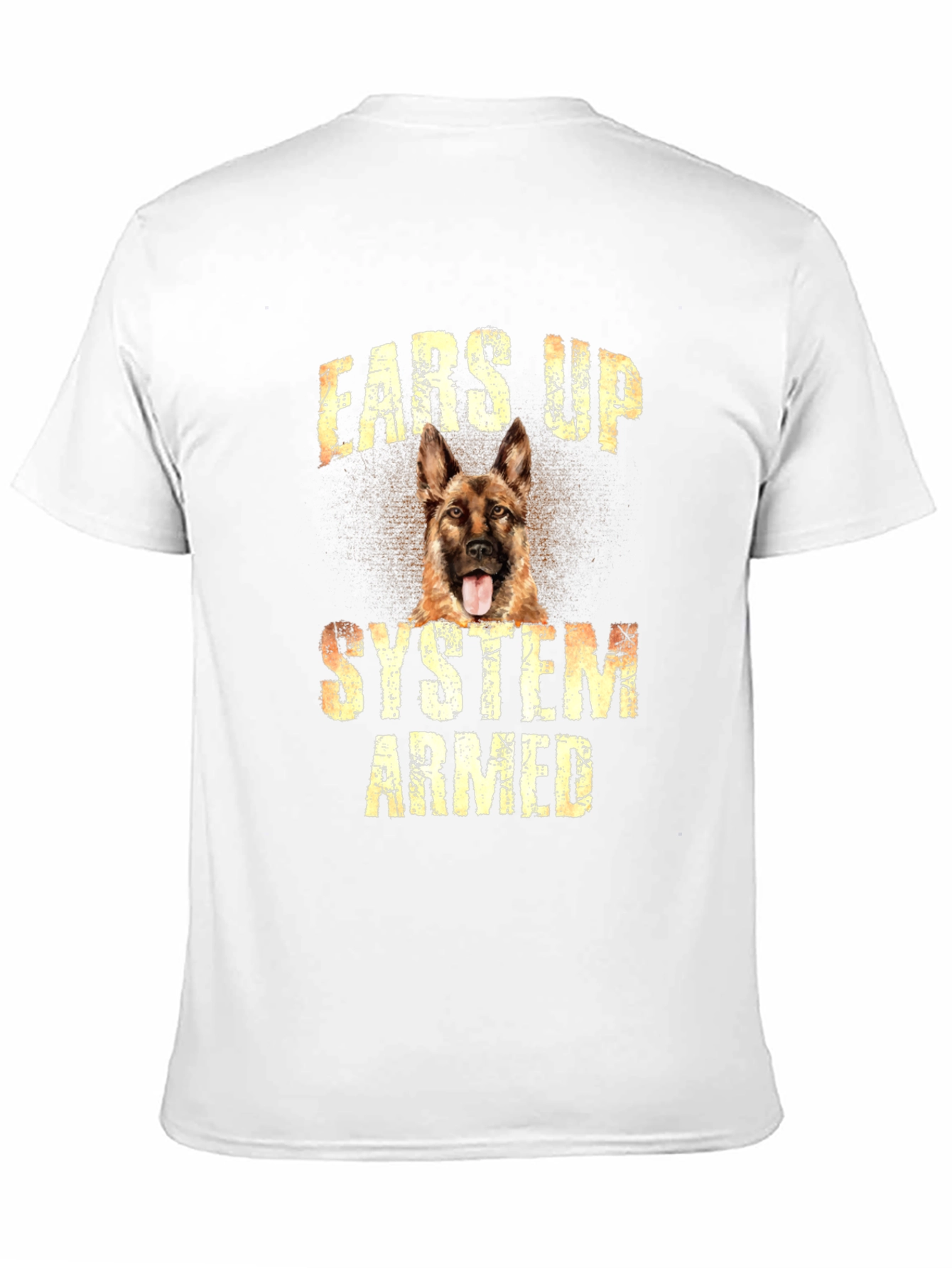 Ears Up System Armed Dog T-Shirt