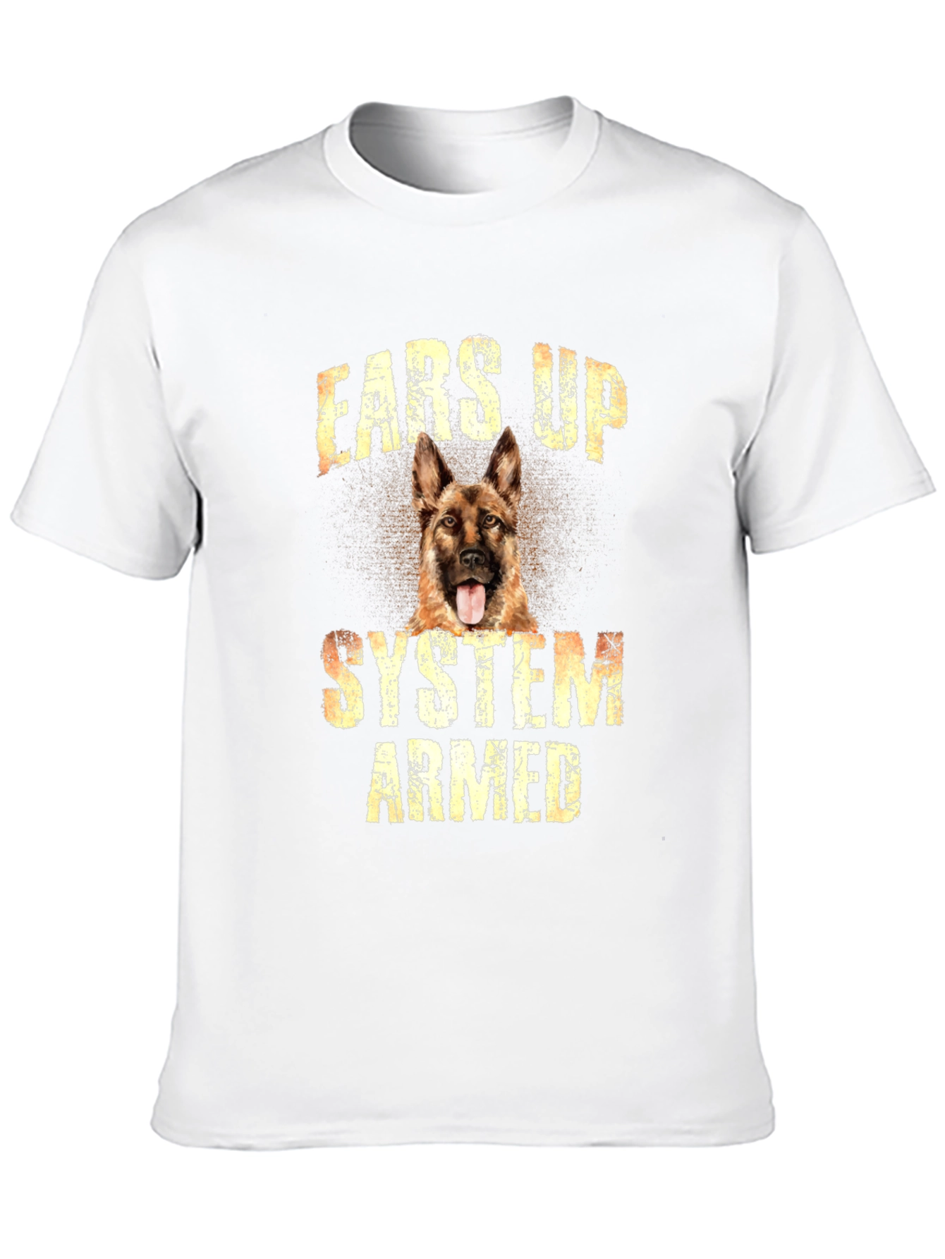 Ears Up System Armed Dog T-Shirt
