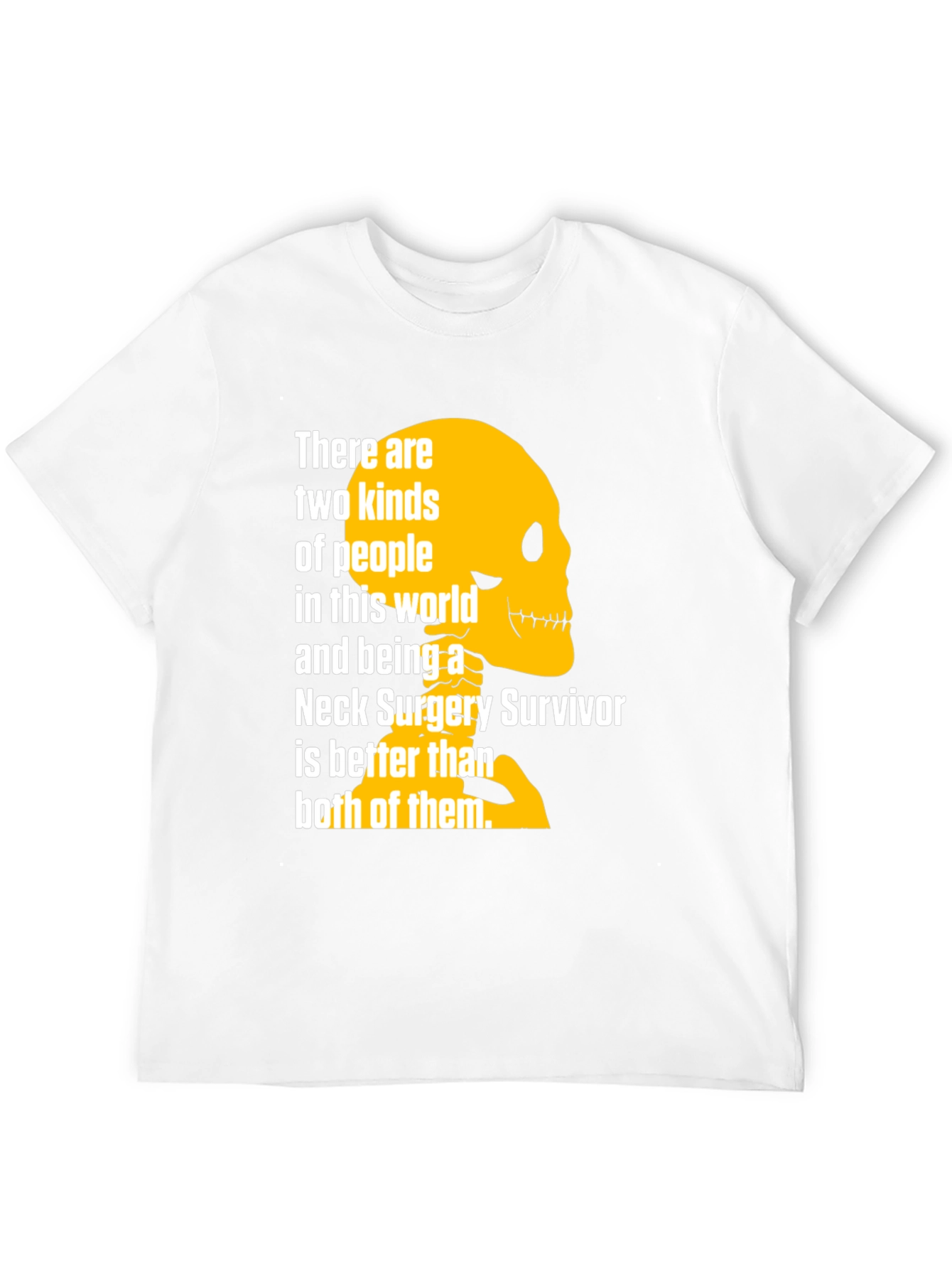 Neck Surgery Survivor T-Shirt - Funny Skeleton Design