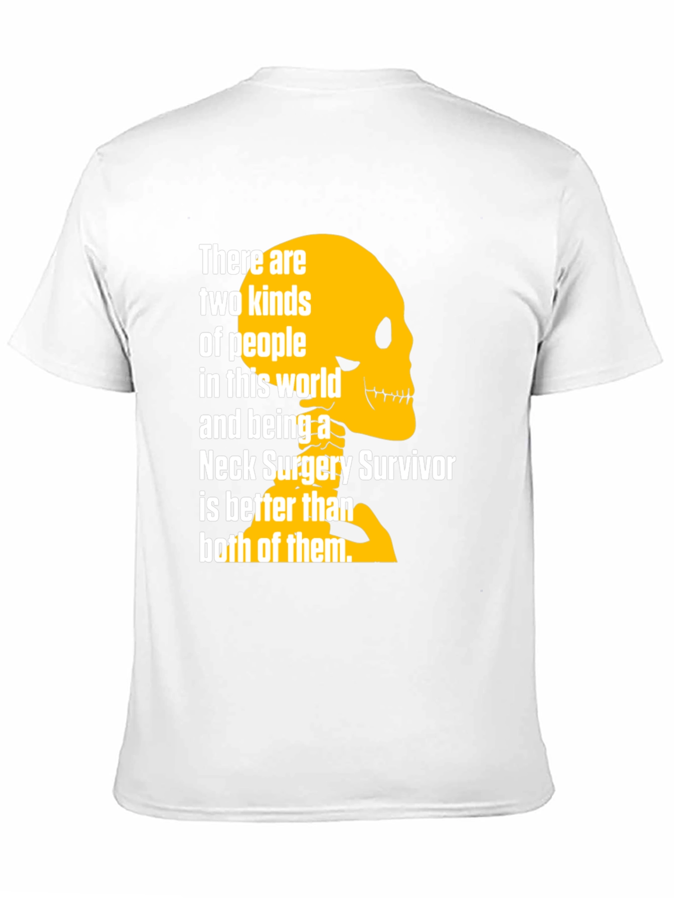 Neck Surgery Survivor T-Shirt - Funny Skeleton Design