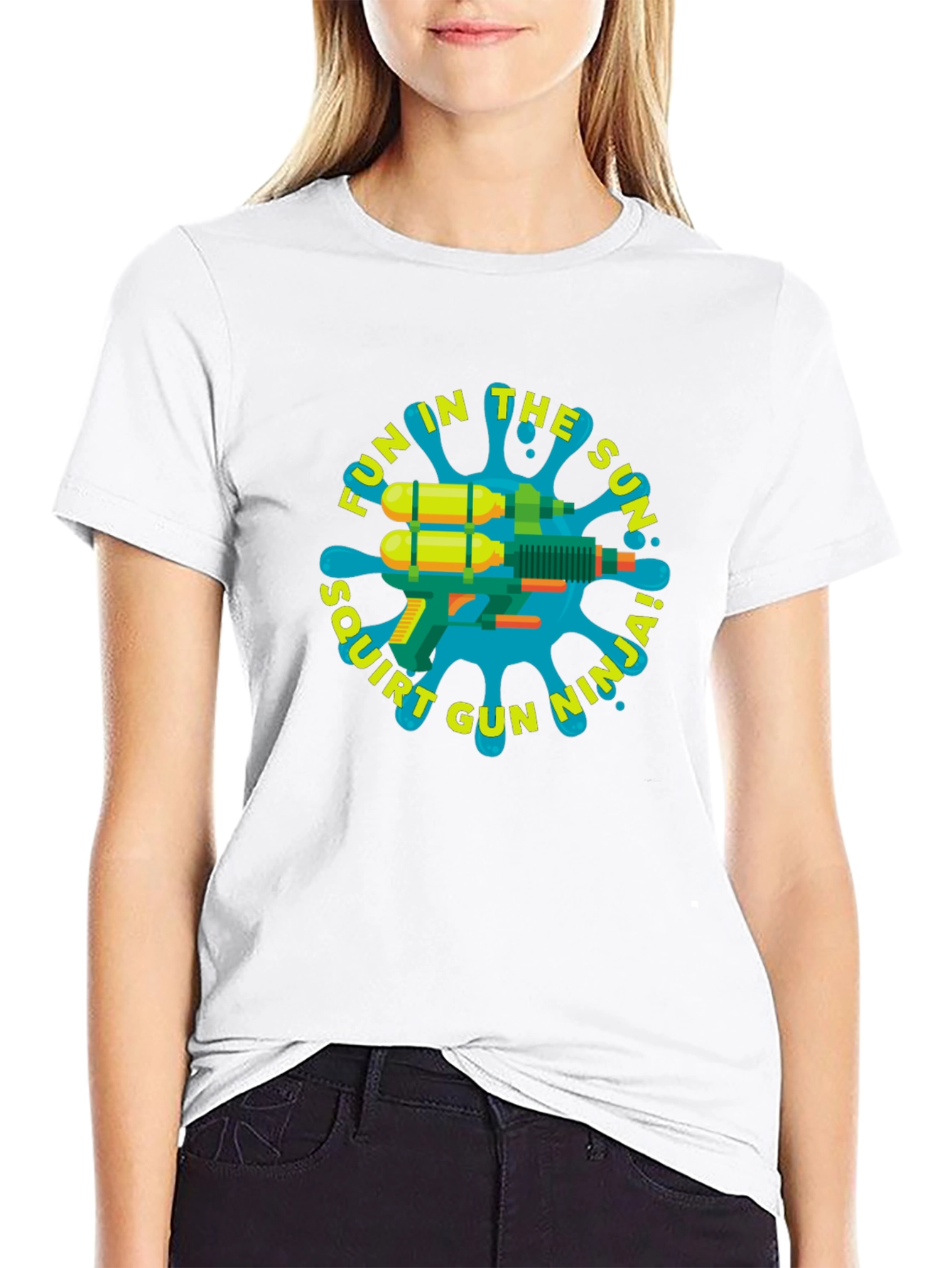 Fun in the Sun Squirt Gun Ninja Graphic Tee