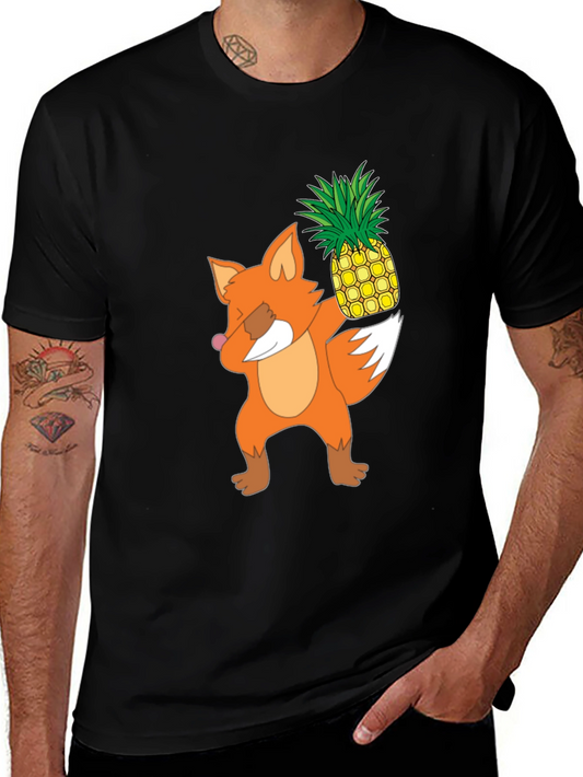 Fox Pineapple Dabbing Graphic Tee