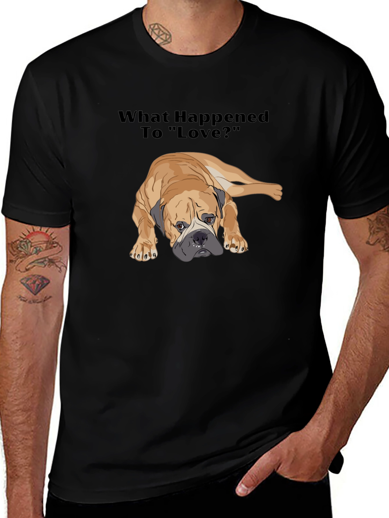 Sad Dog T-Shirt - What Happened to Love?
