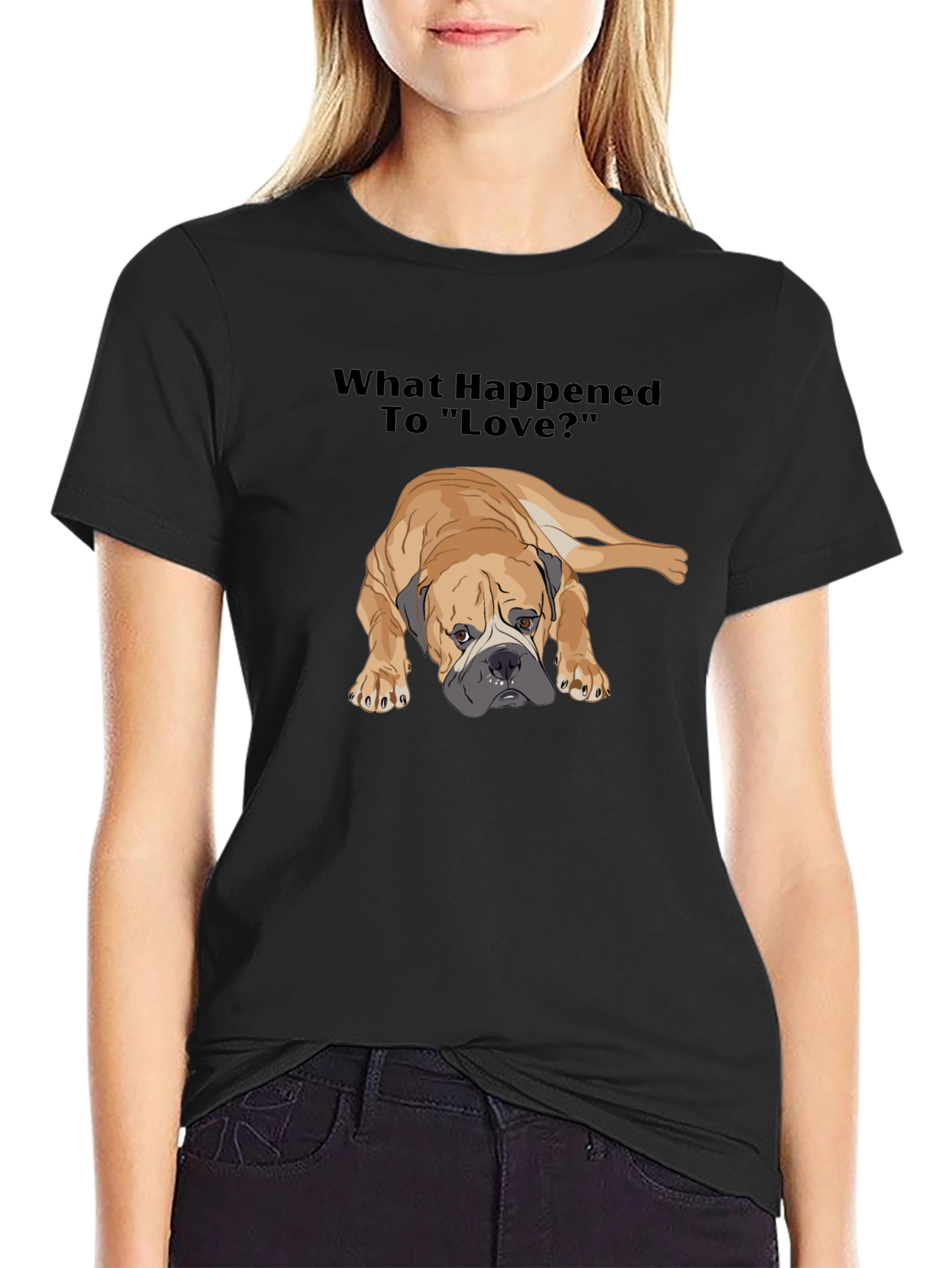 Sad Dog T-Shirt - What Happened to Love?