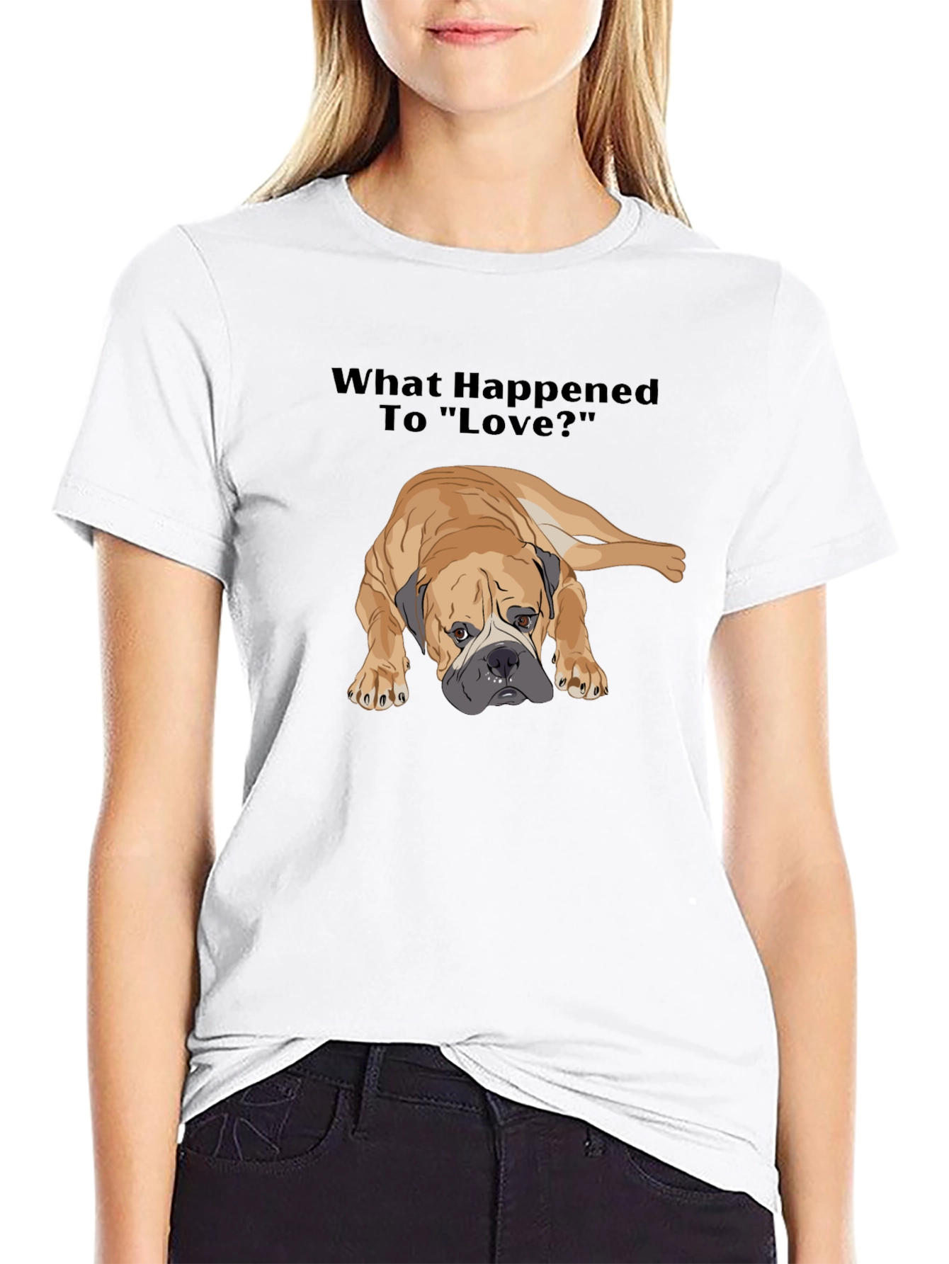 Sad Dog T-Shirt - What Happened to Love?