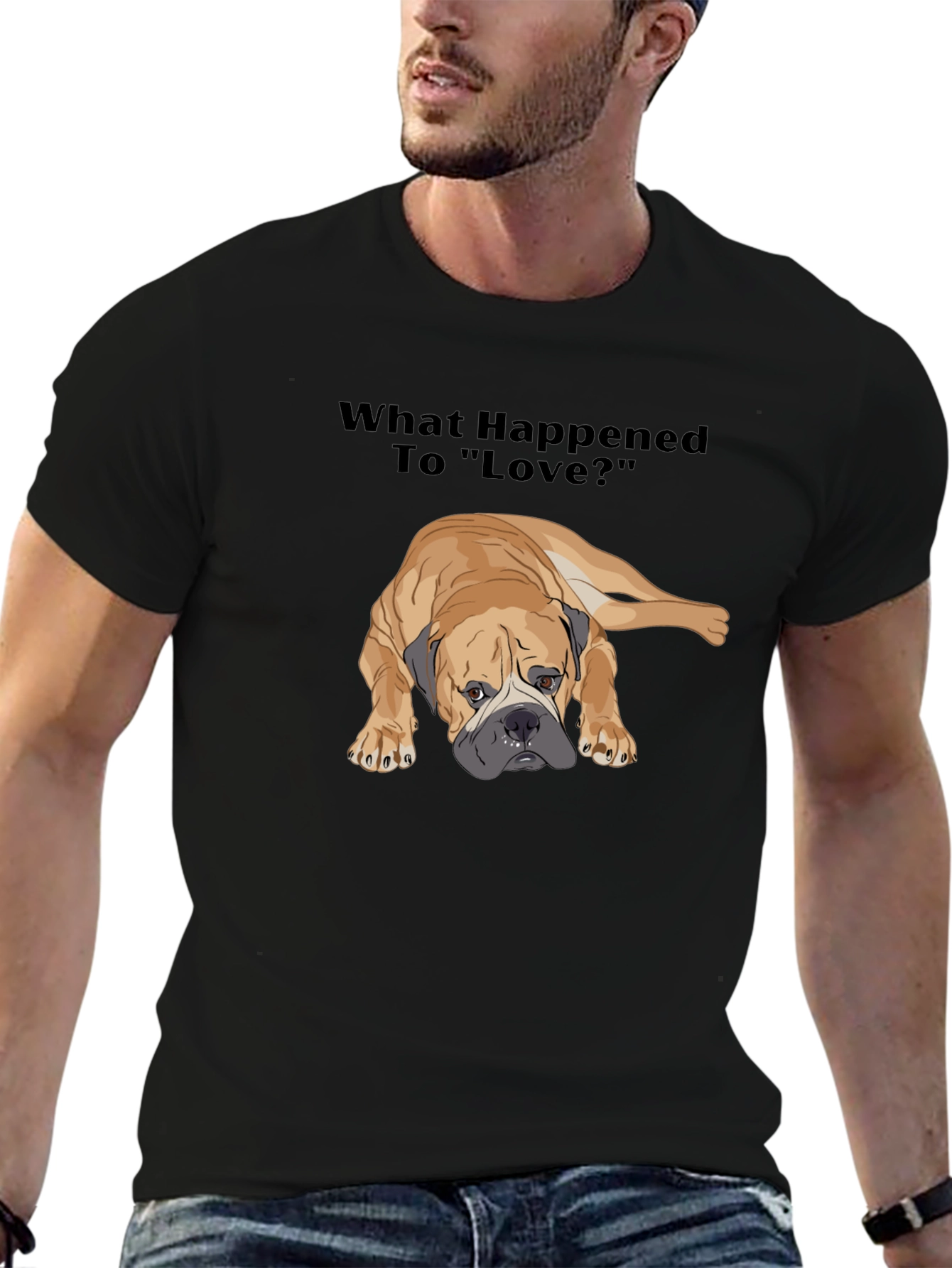 Sad Dog T-Shirt - What Happened to Love?