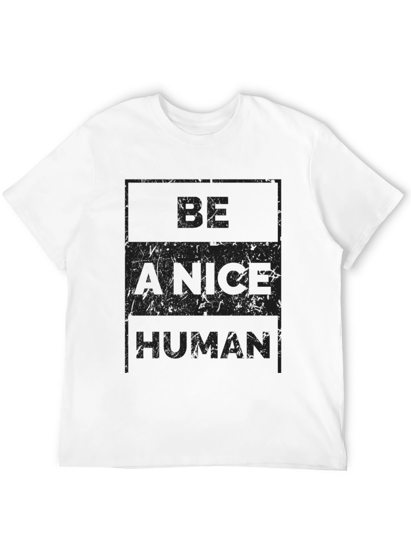 Be A Nice Human Black Graphic Tee