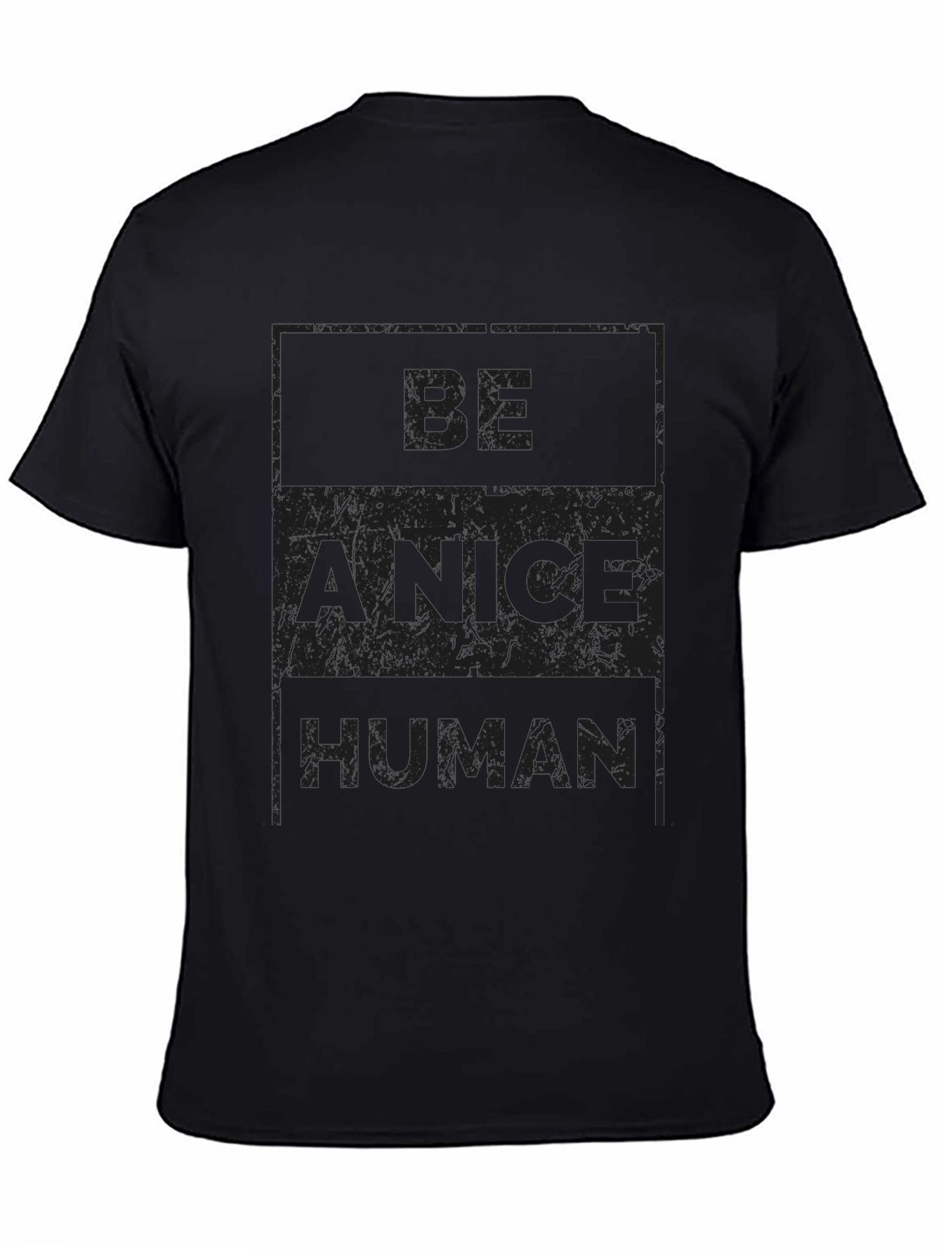 Be A Nice Human Black Graphic Tee