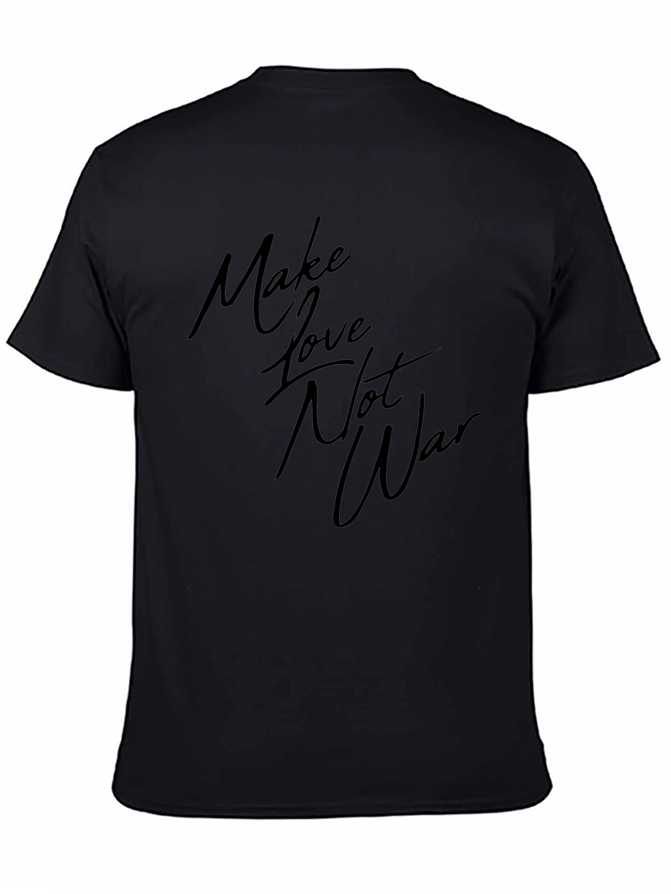 Make Love Not War Black Graphic Tee