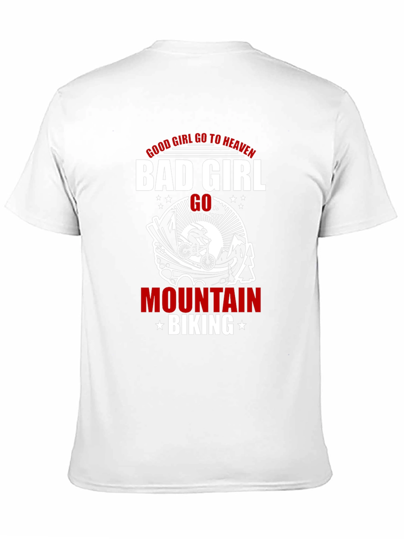 Bad Girl Mountain Biking Graphic T-Shirt