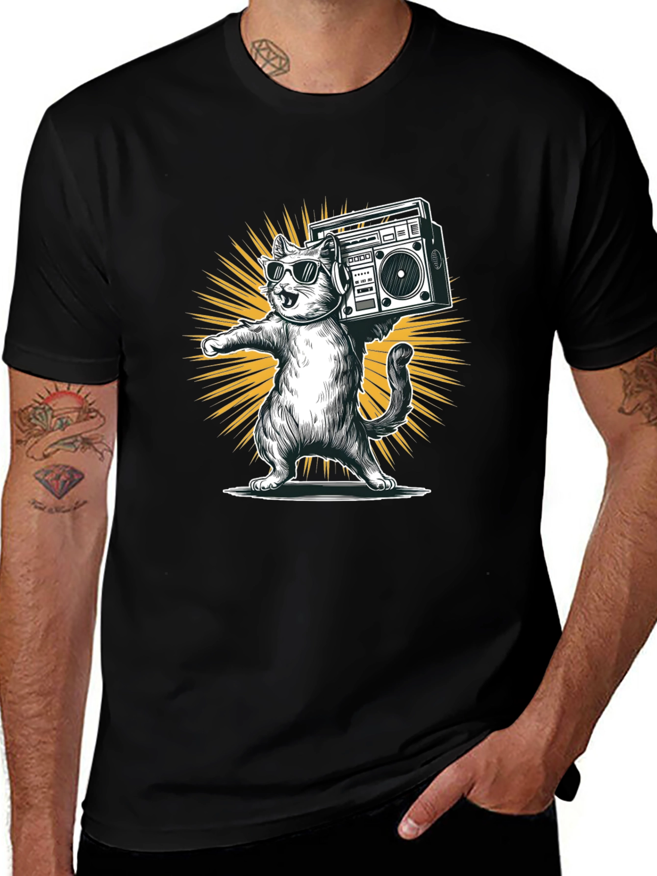 Cool Cat Boombox Graphic Tee