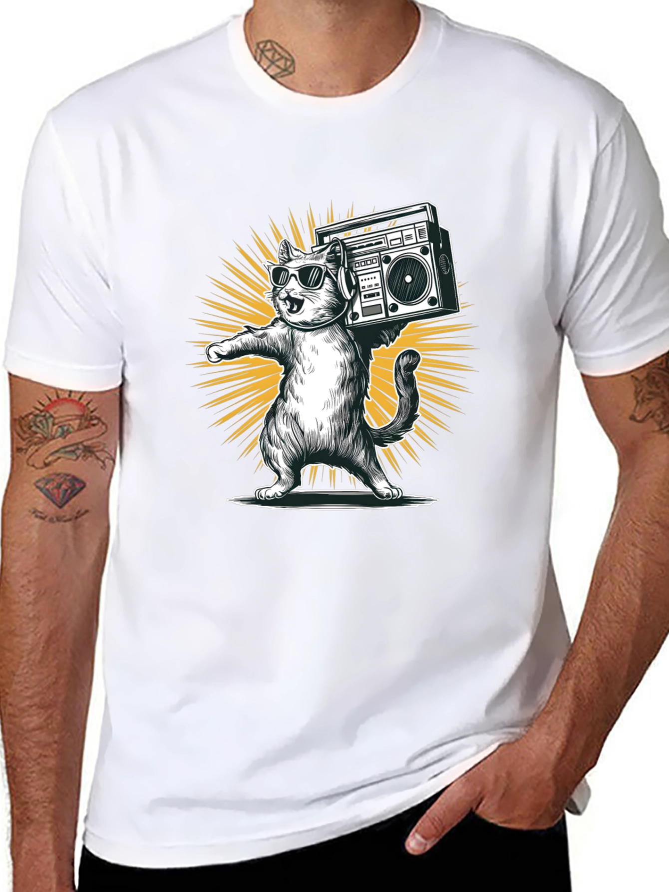 Cool Cat Boombox Graphic Tee