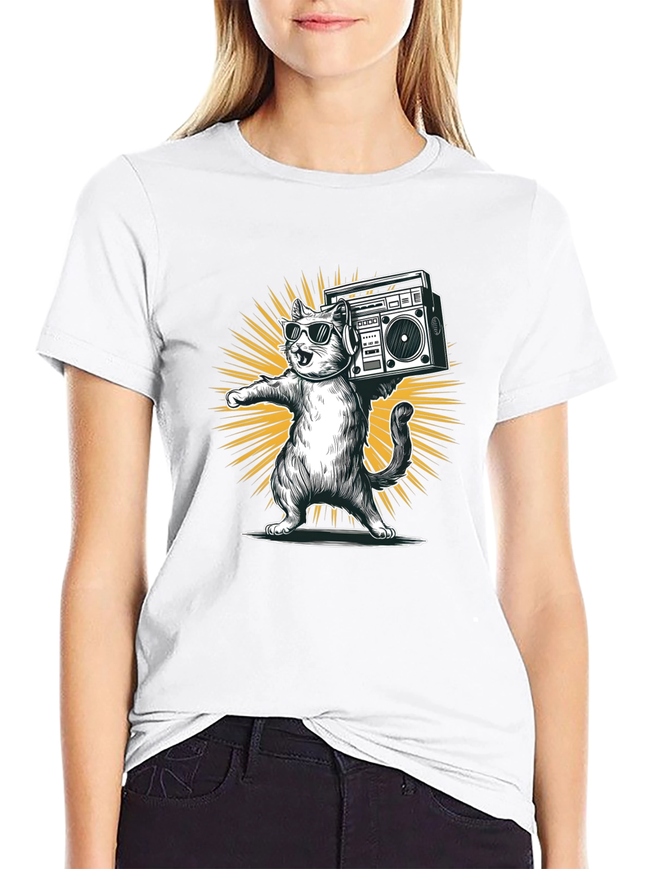Cool Cat Boombox Graphic Tee