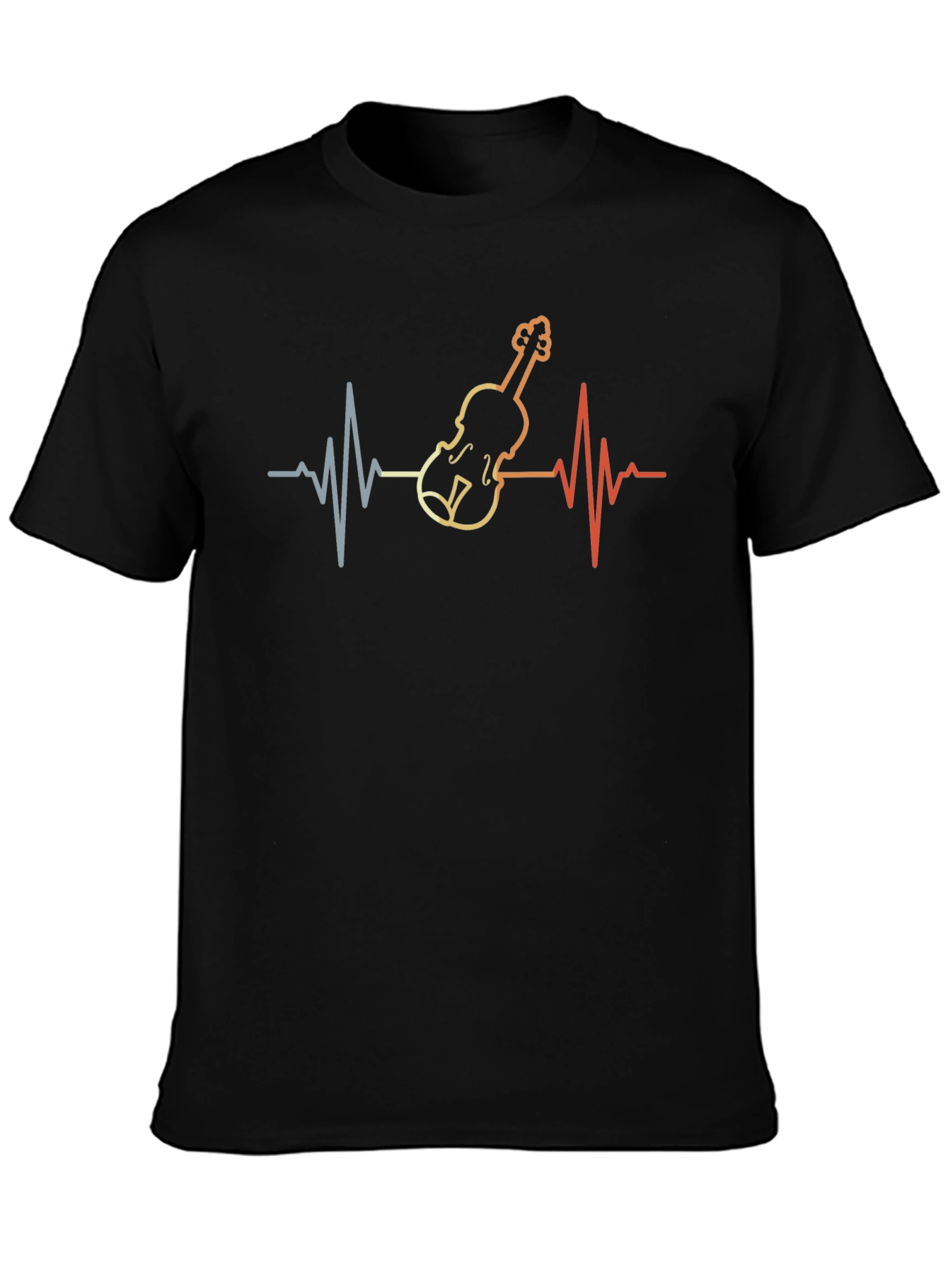 Violin Heartbeat Graphic T-Shirt