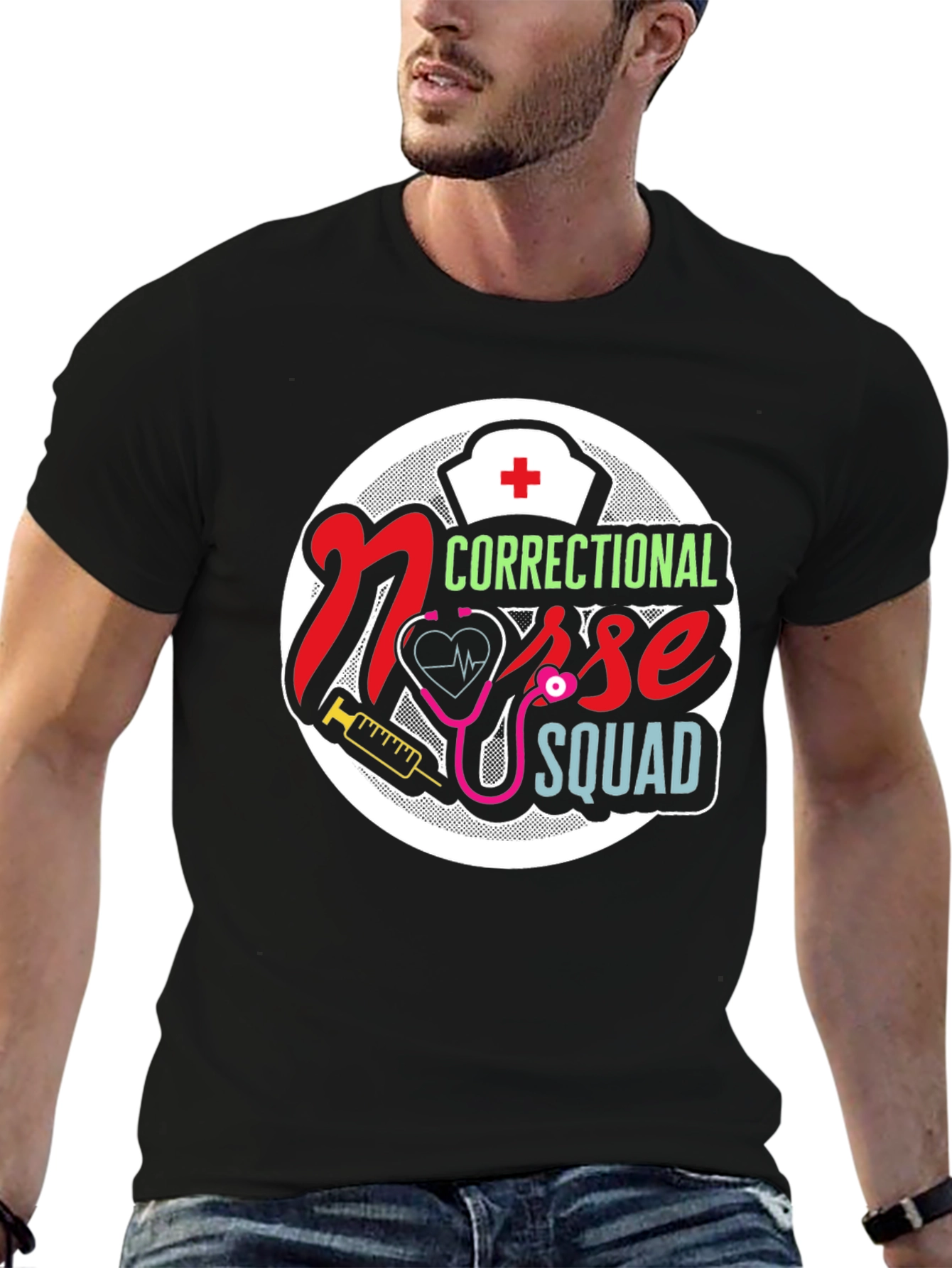 Correctional Nurse Squad Graphic T-Shirt