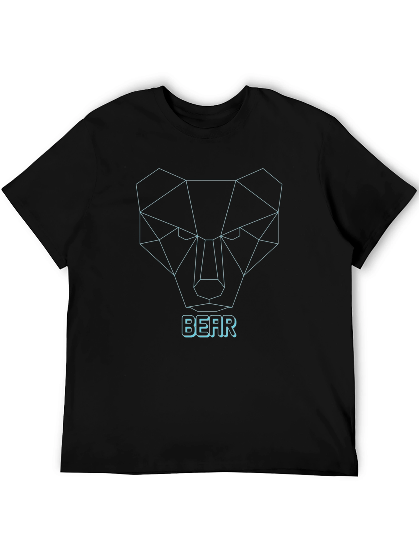 Geometric Bear Graphic Tee - Modern Style