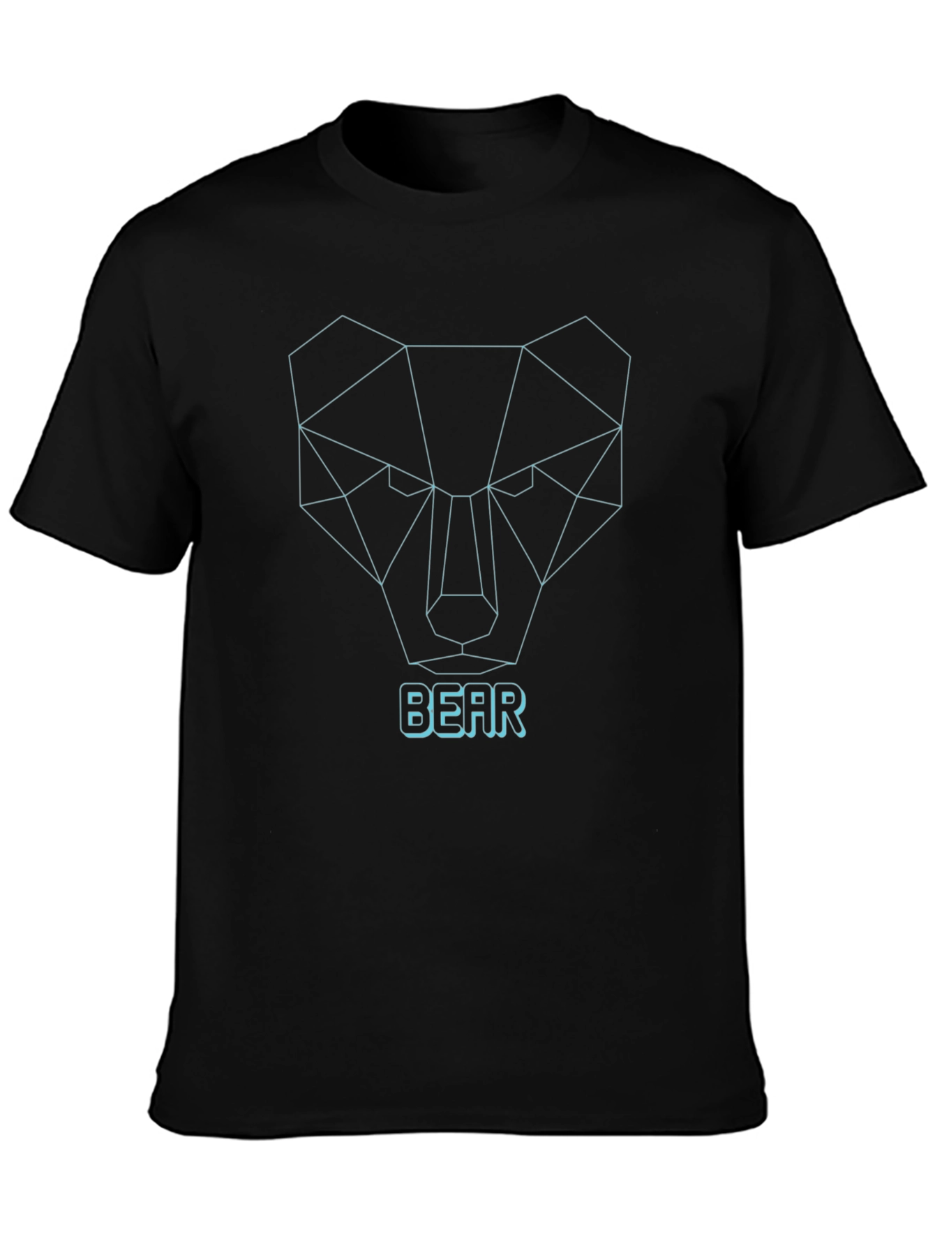 Geometric Bear Graphic Tee - Modern Style