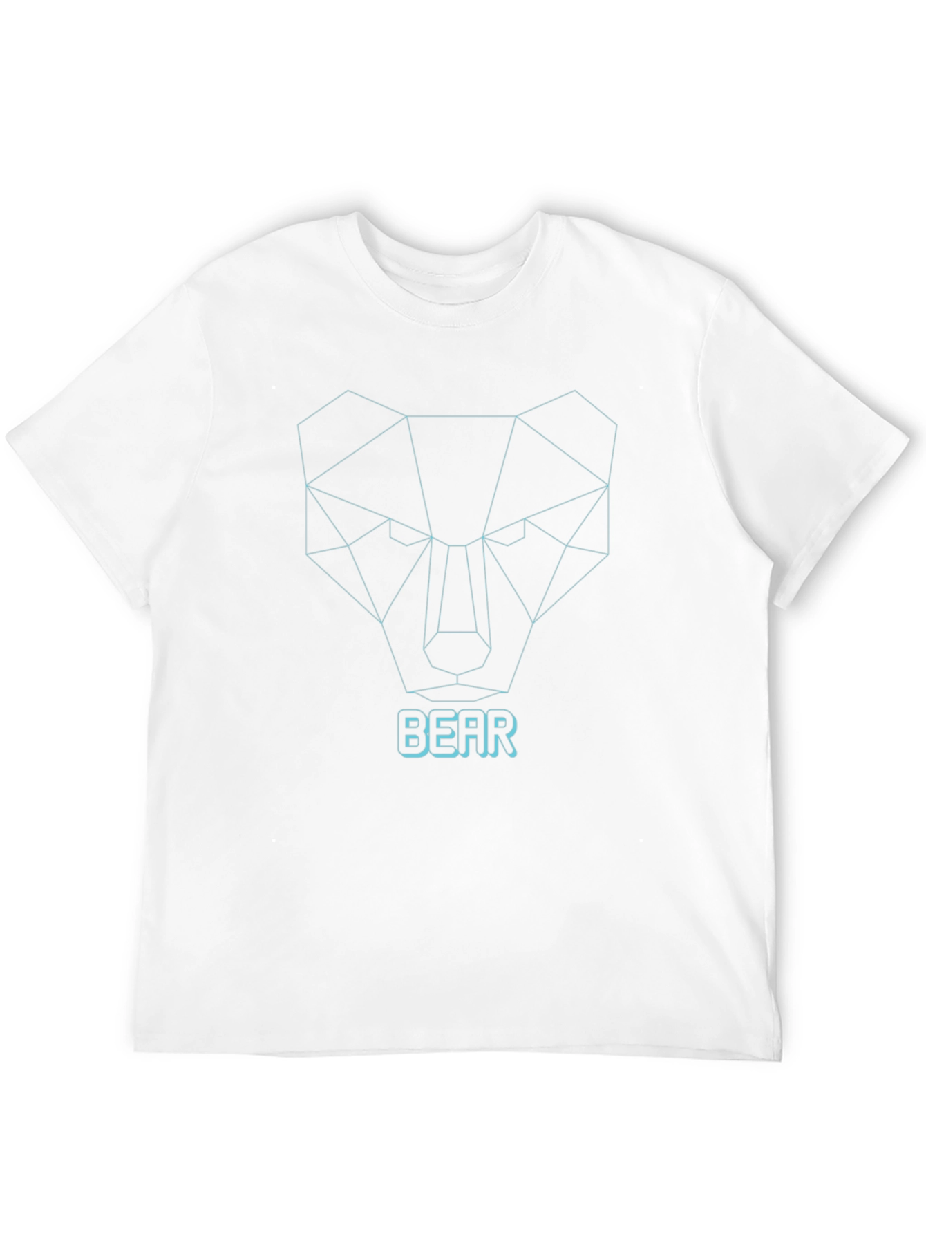 Geometric Bear Graphic Tee - Modern Style