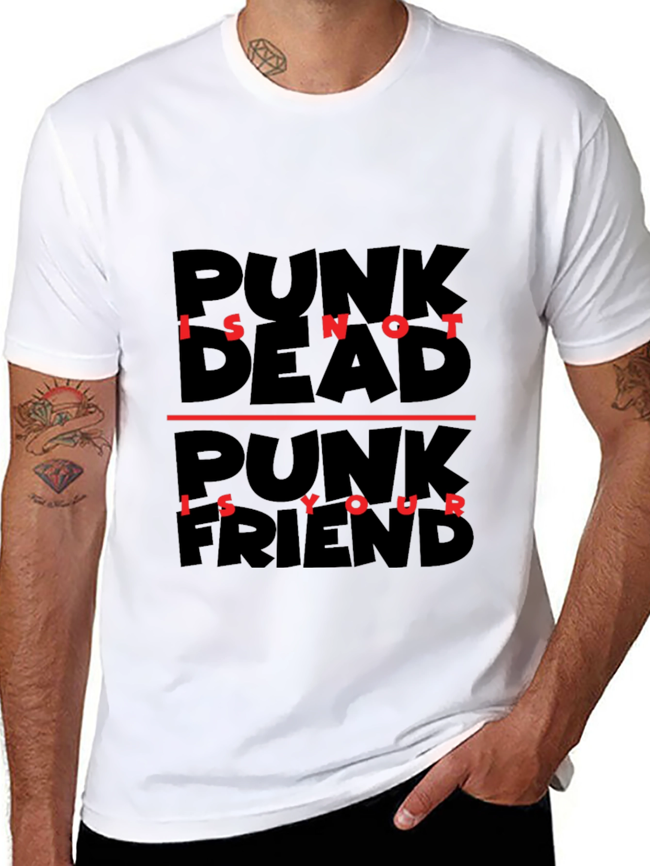 Punk Is Not Dead T-Shirt - Black Graphic Tee