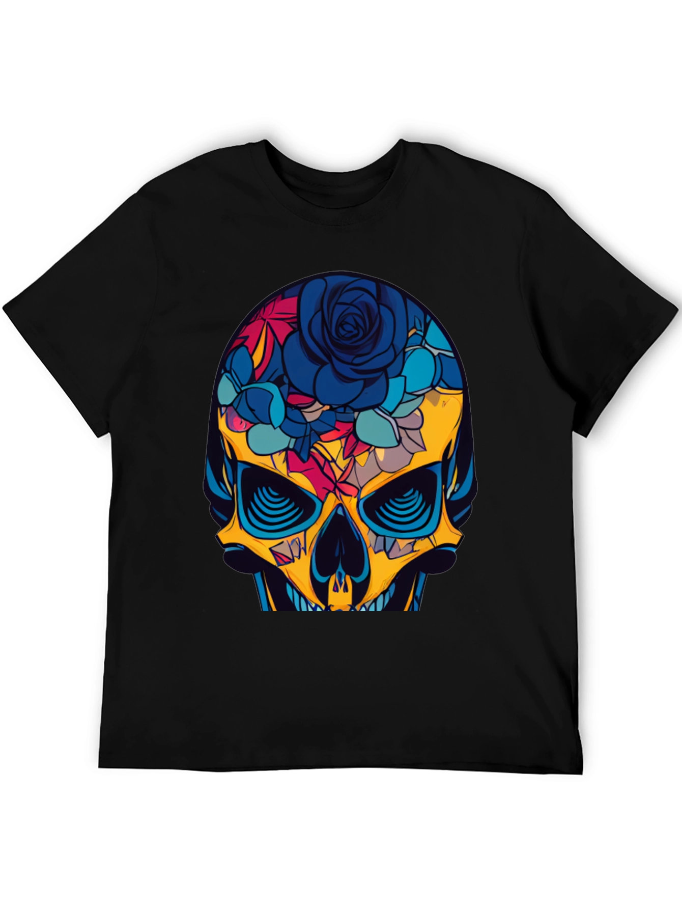Floral Skull Graphic Tee - Bold & Stylish