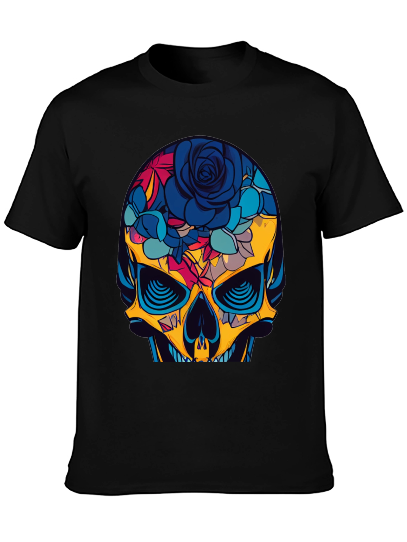 Floral Skull Graphic Tee - Bold & Stylish