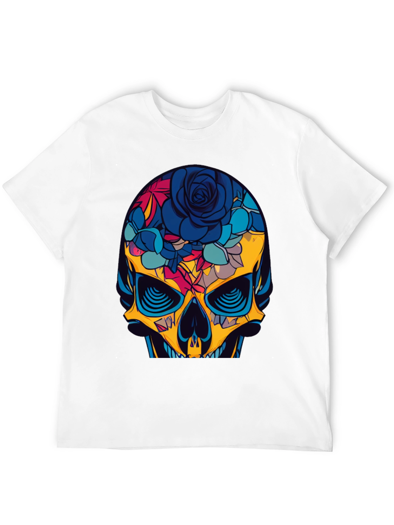 Floral Skull Graphic Tee - Bold & Stylish