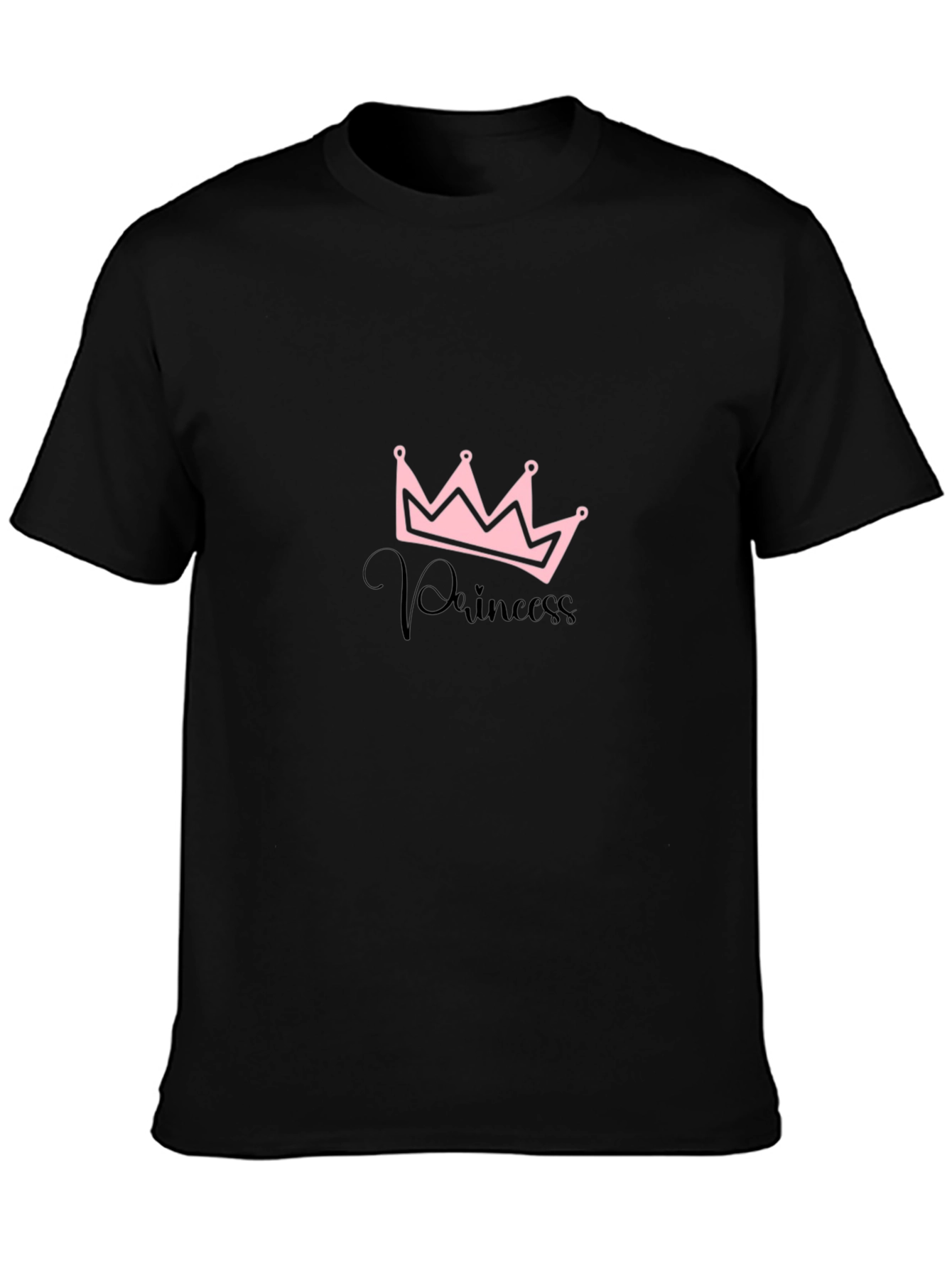 Princess Crown Black T-Shirt