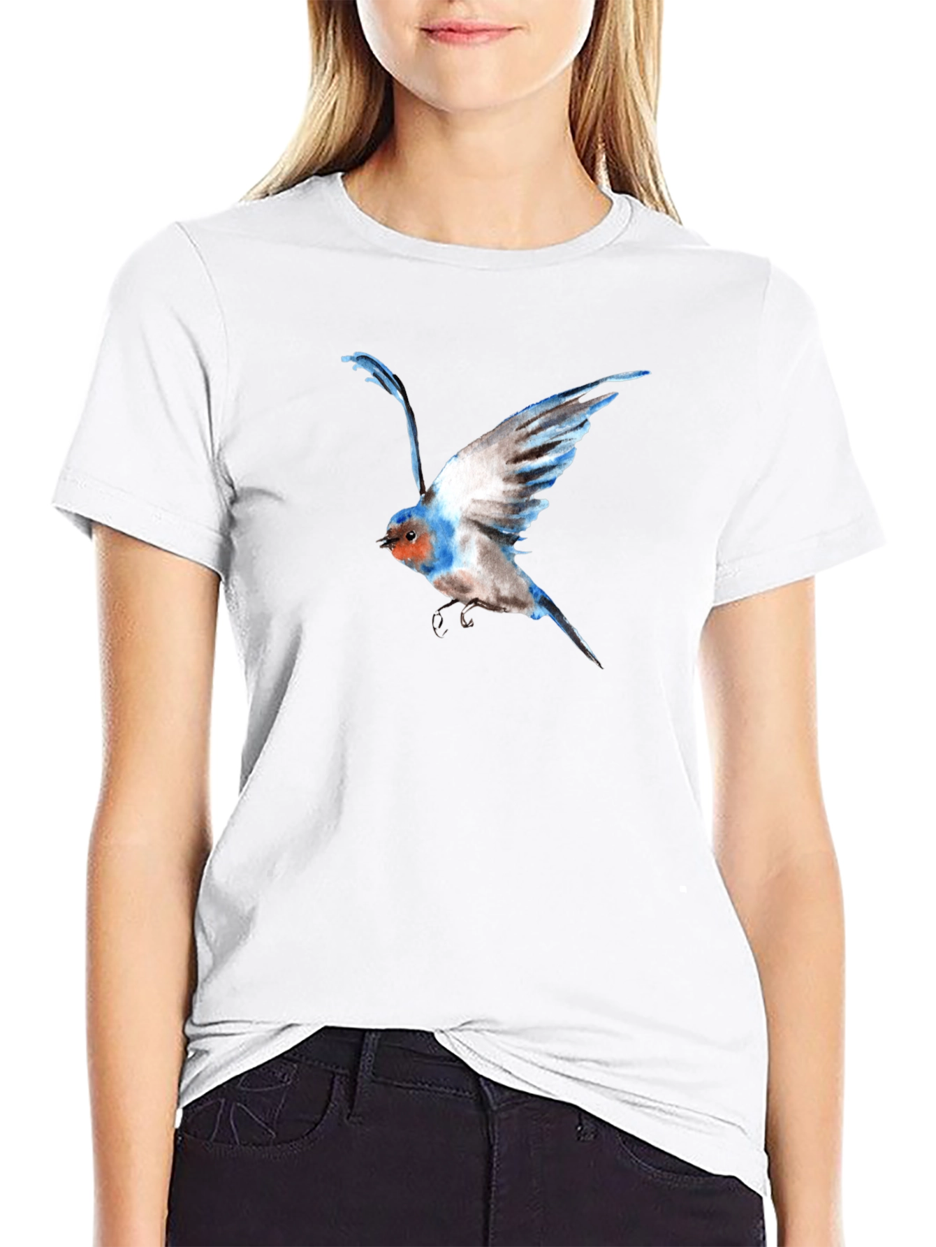 Bird Graphic Black T-Shirt