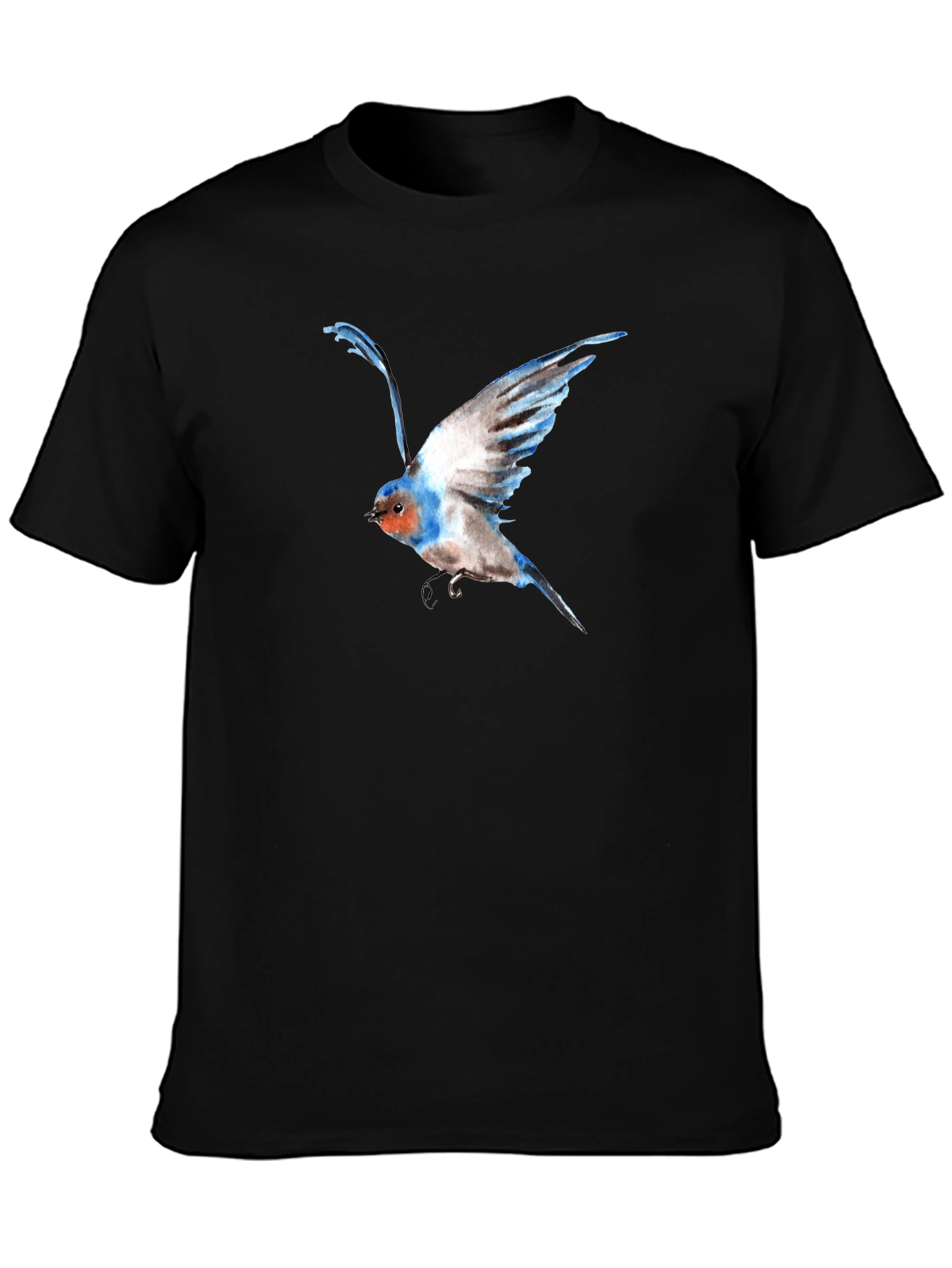 Bird Graphic Black T-Shirt