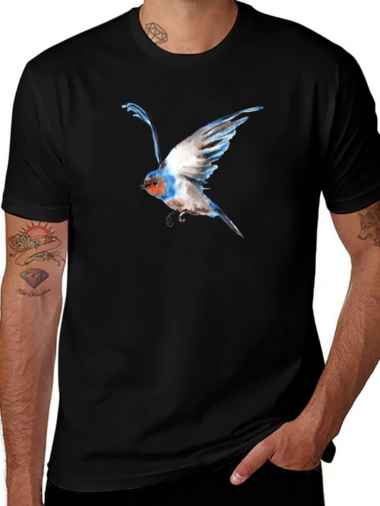 Bird Graphic Black T-Shirt