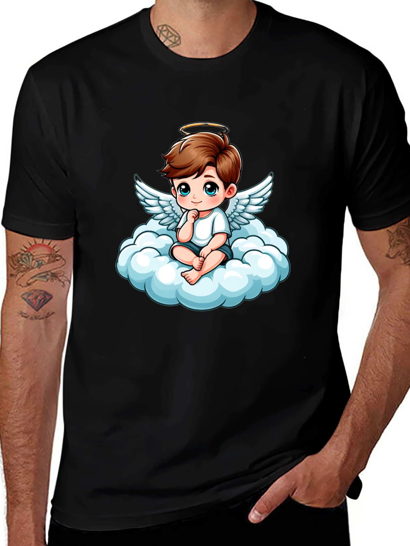 Angel Baby on Cloud T-Shirt - Soft Cotton