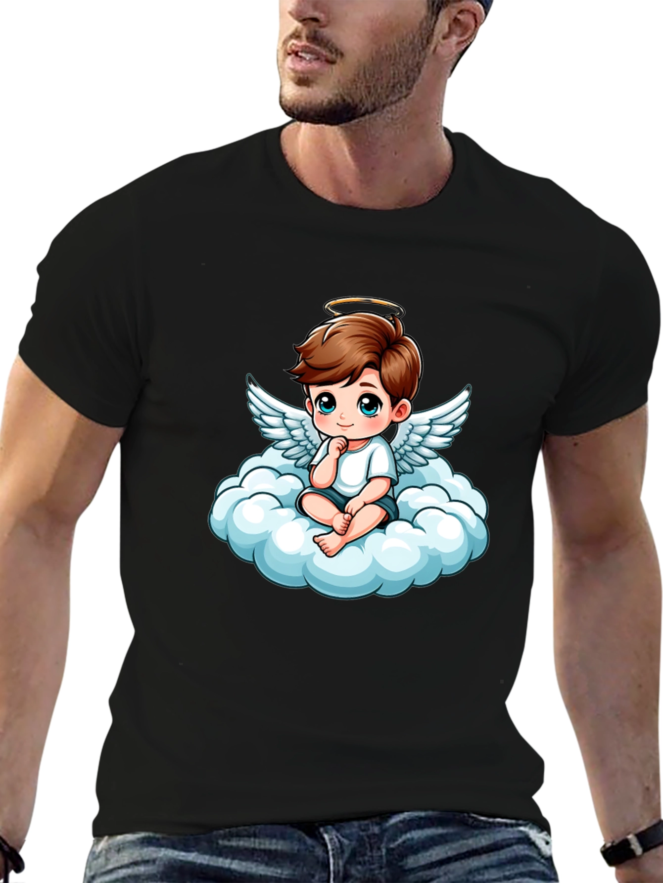 Angel Baby on Cloud T-Shirt - Soft Cotton