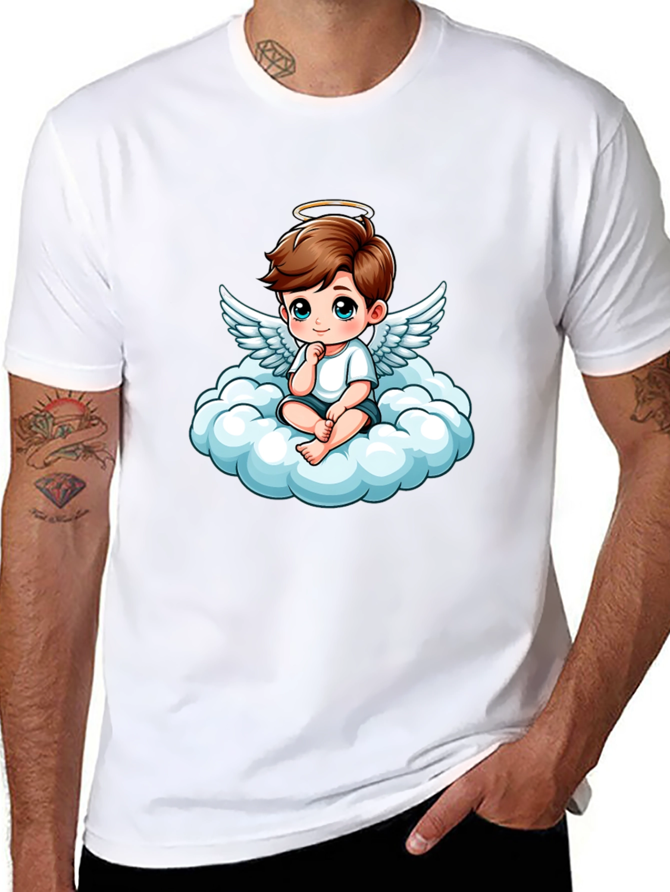 Angel Baby on Cloud T-Shirt - Soft Cotton