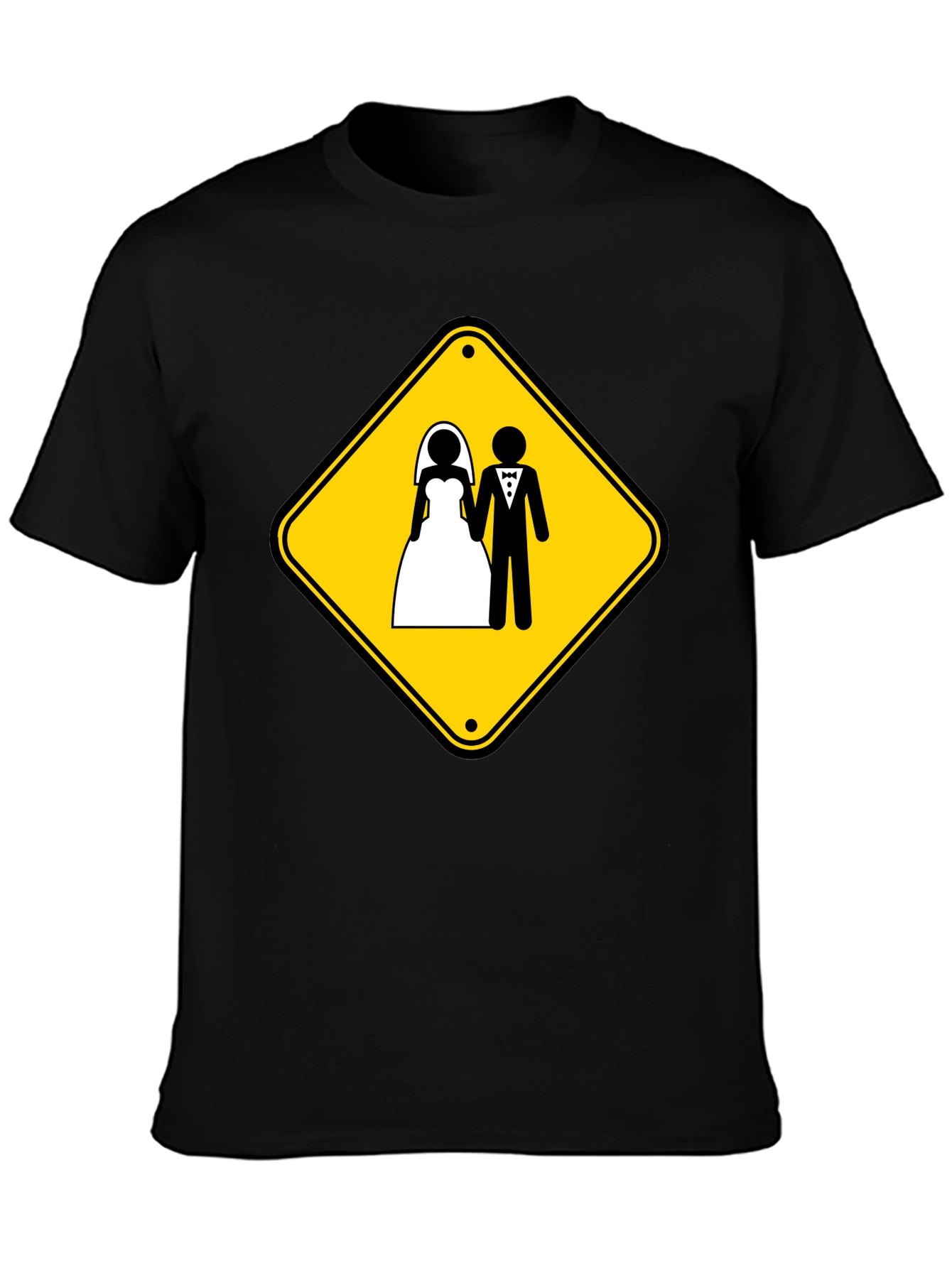 Wedding Ahead T-Shirt Funny Marriage Sign Novelty Tee