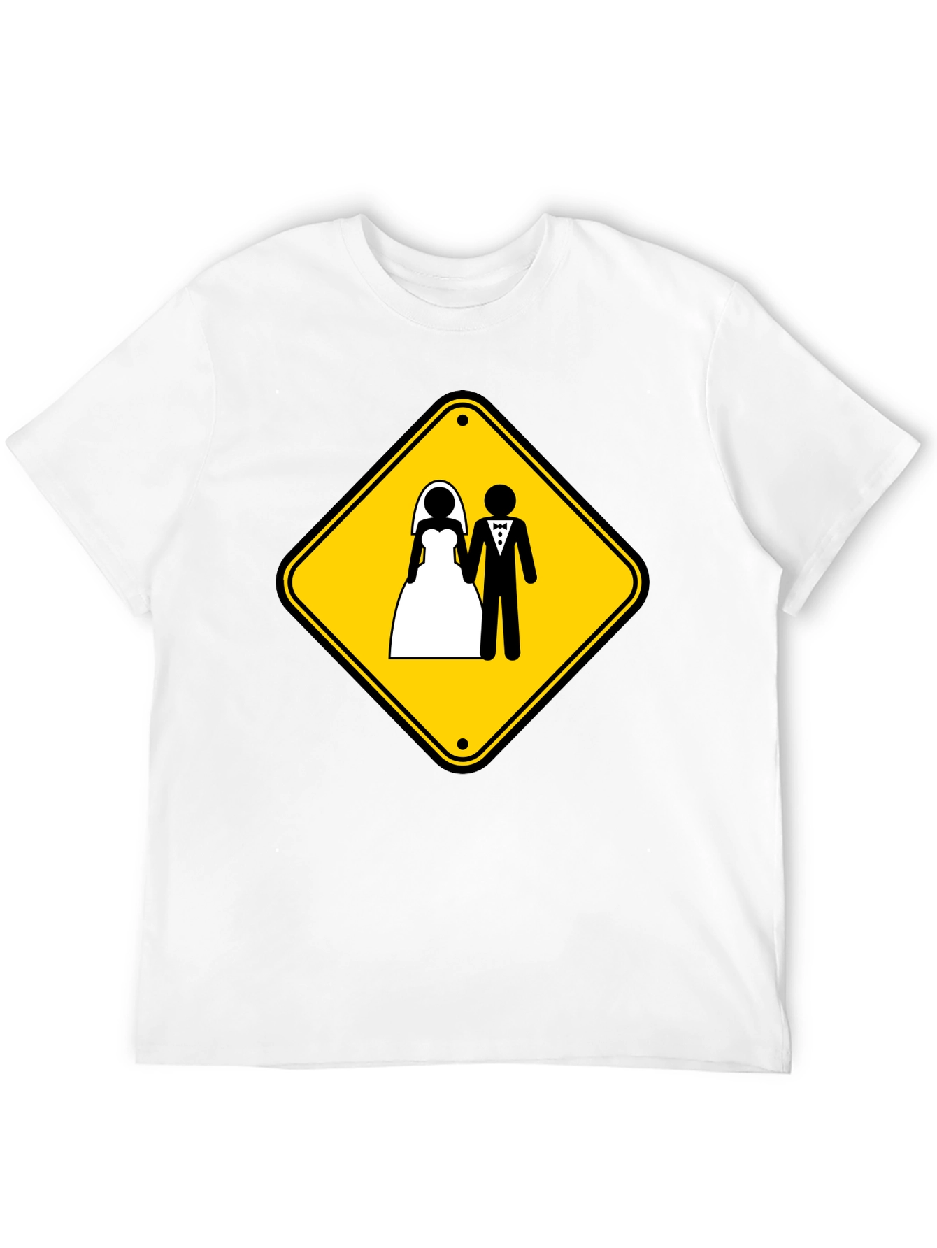 Wedding Ahead T-Shirt Funny Marriage Sign Novelty Tee