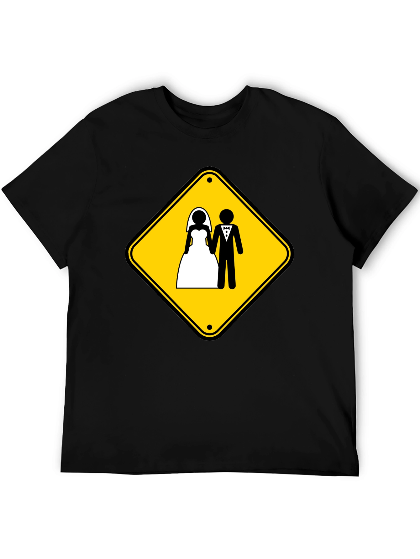Wedding Ahead T-Shirt Funny Marriage Sign Novelty Tee