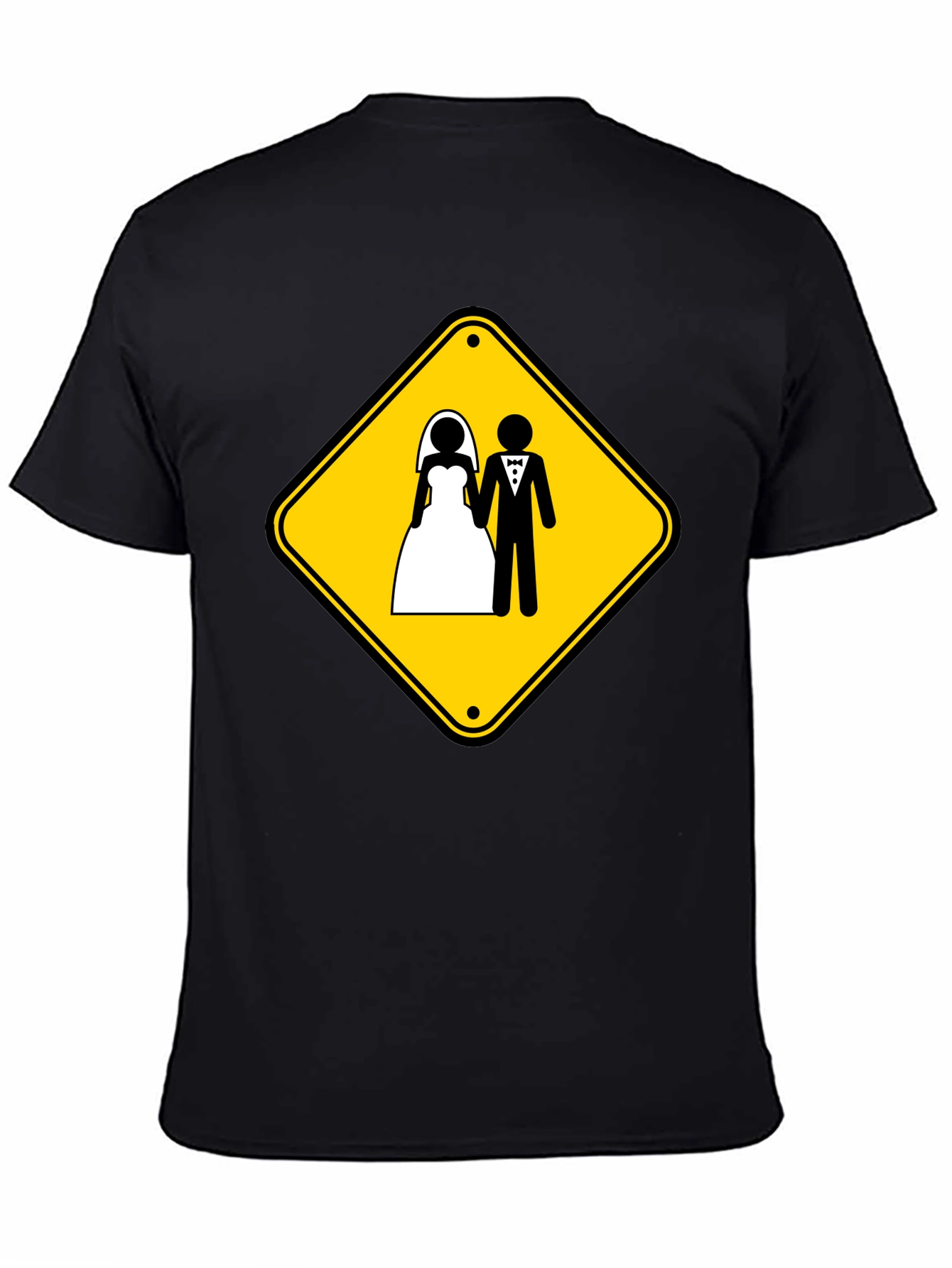 Wedding Ahead T-Shirt Funny Marriage Sign Novelty Tee