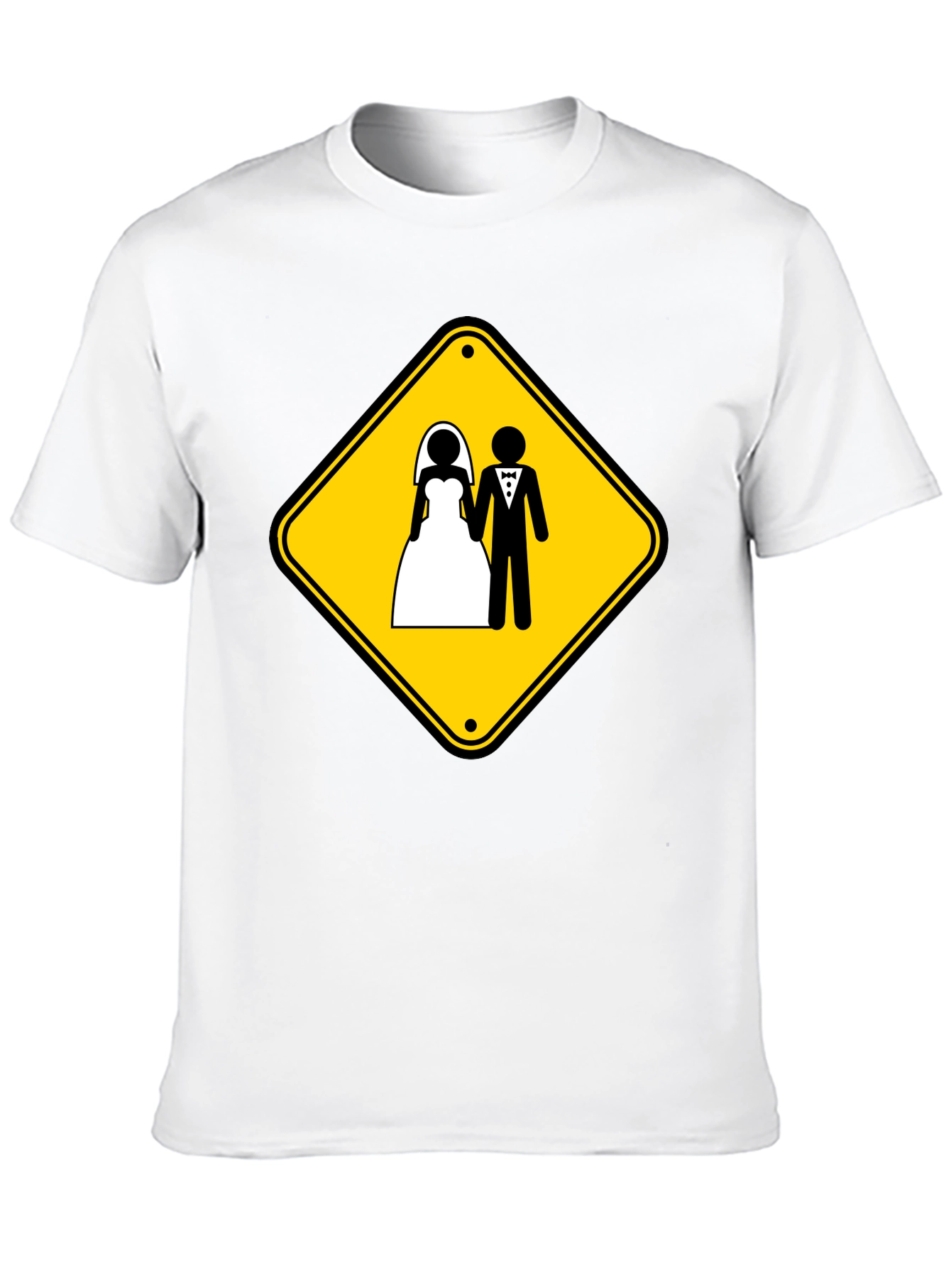 Wedding Ahead T-Shirt Funny Marriage Sign Novelty Tee