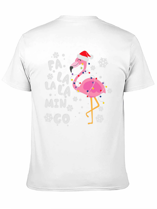 Christmas Flamingo T-Shirt - Fa La La Mingo Holiday Tee