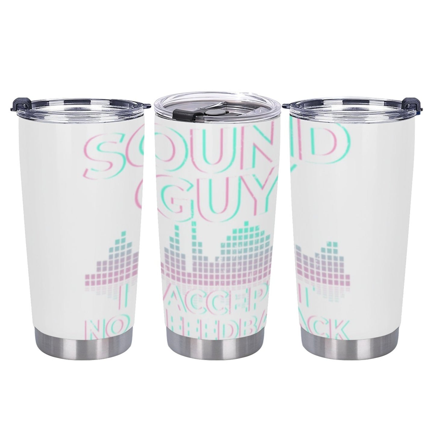 Office-Ready Insulated Stainless Steel Tumbler - Graphic Design Drink Cup