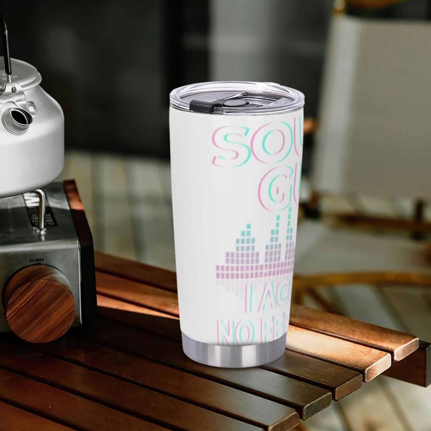 Office-Ready Insulated Stainless Steel Tumbler - Graphic Design Drink Cup