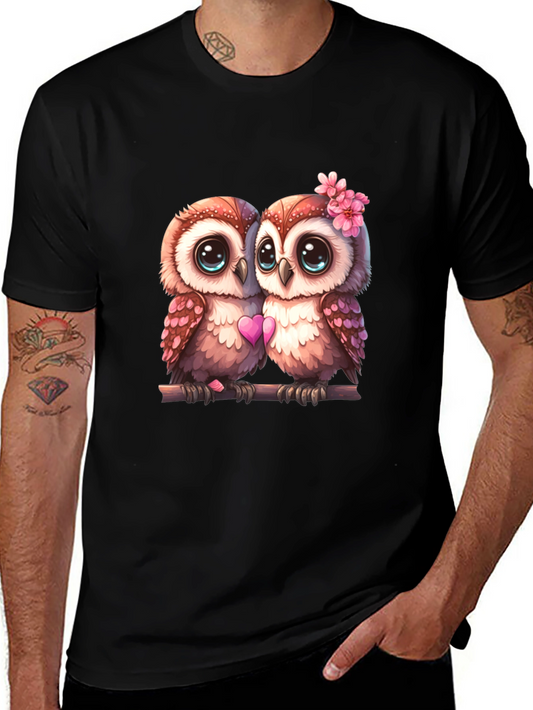 Owl Love T-Shirt - Cute Couple Owls Graphic Tee