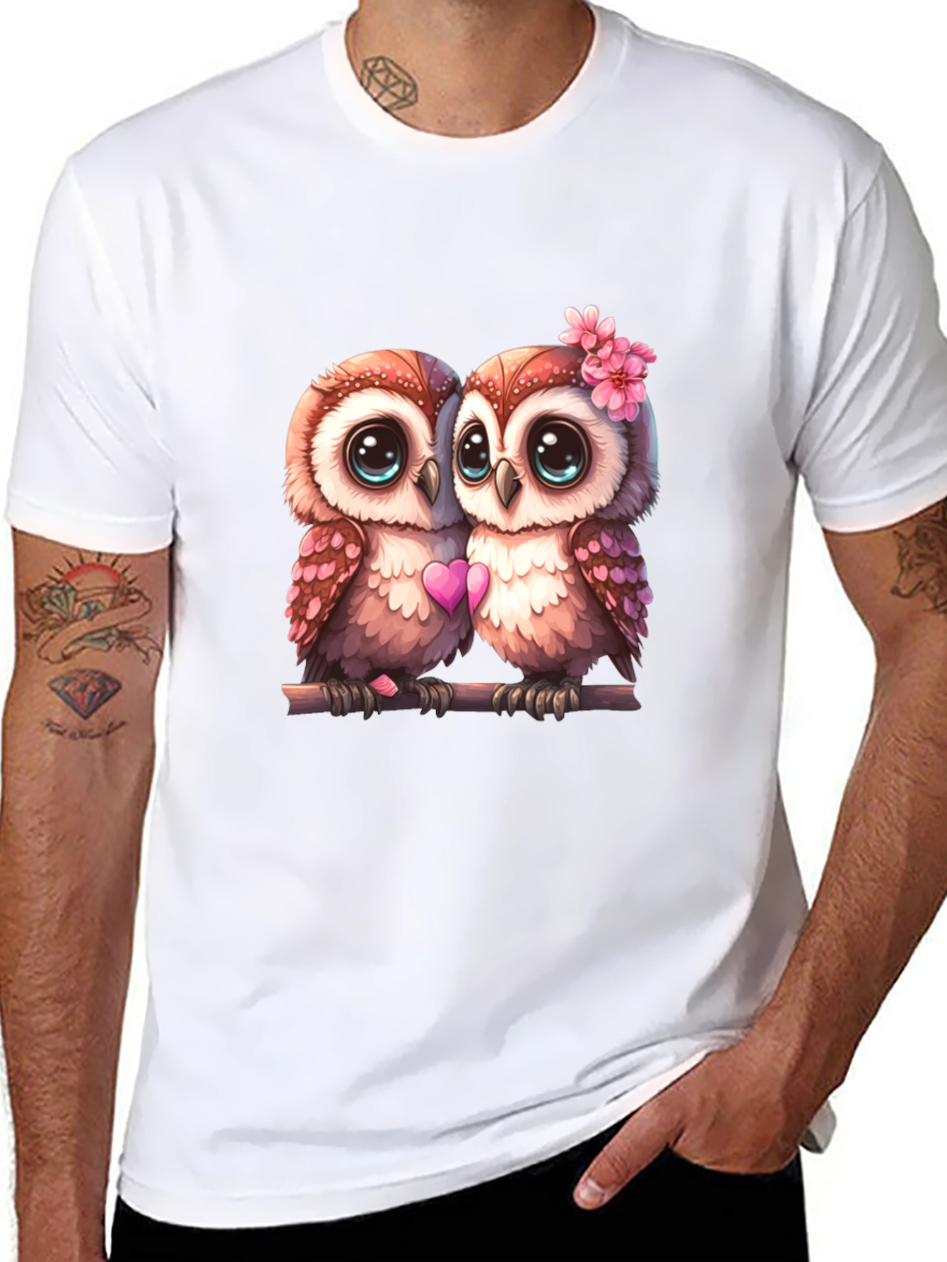 Owl Love T-Shirt - Cute Couple Owls Graphic Tee