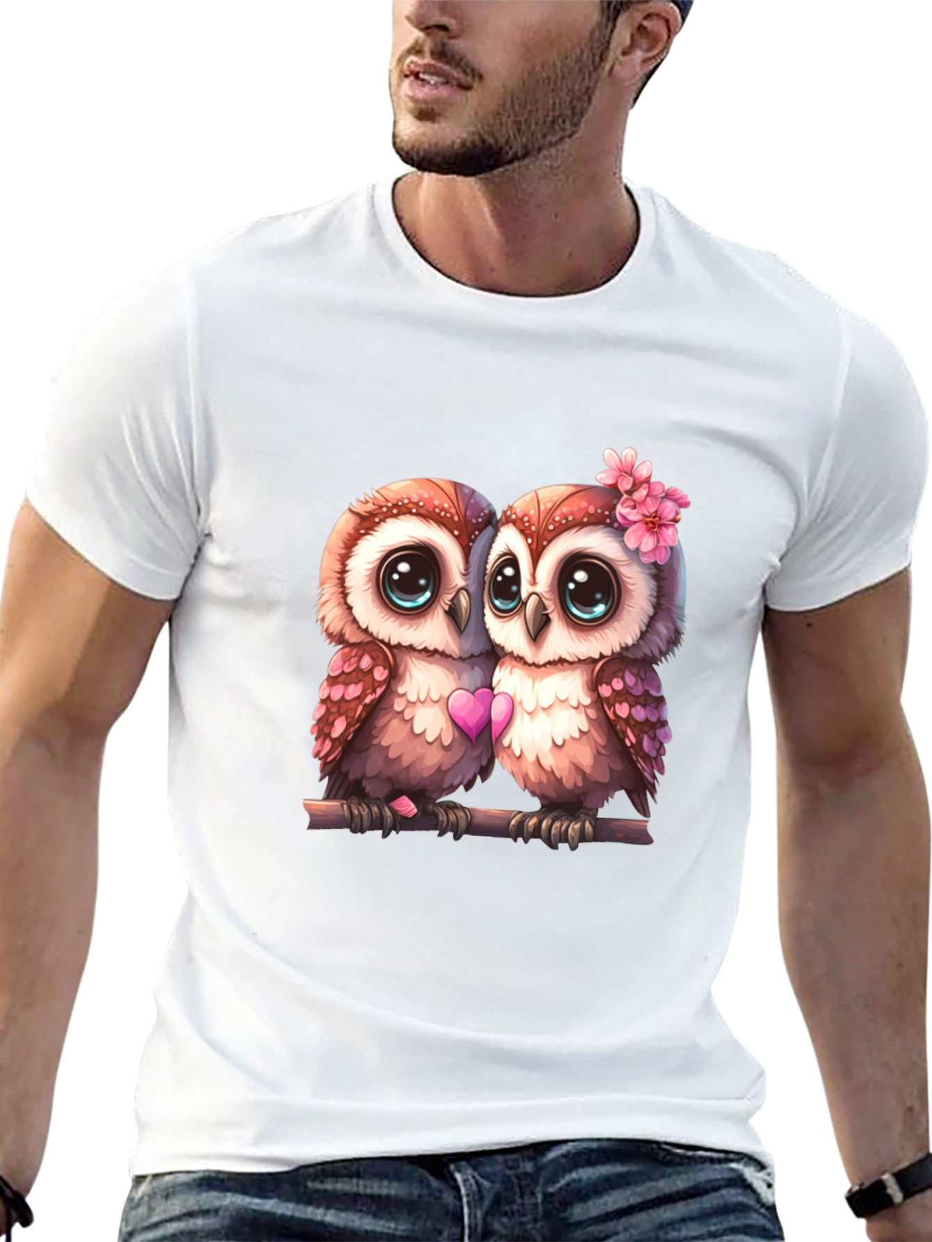 Owl Love T-Shirt - Cute Couple Owls Graphic Tee