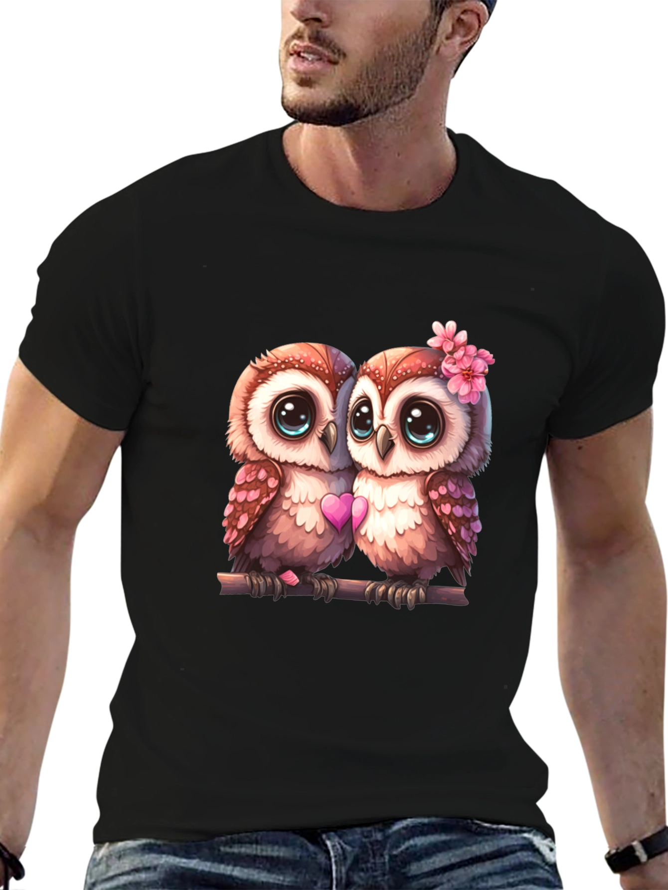 Owl Love T-Shirt - Cute Couple Owls Graphic Tee