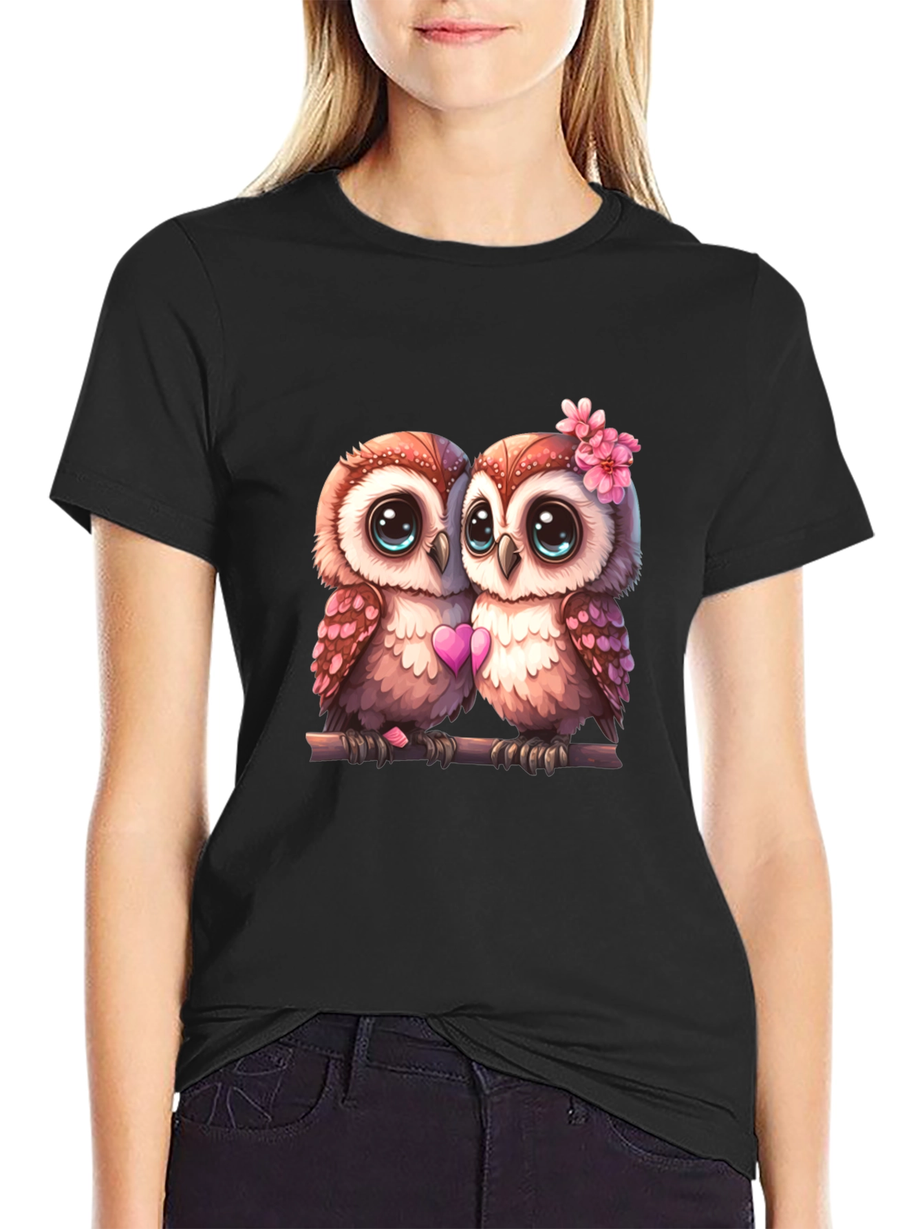 Owl Love T-Shirt - Cute Couple Owls Graphic Tee
