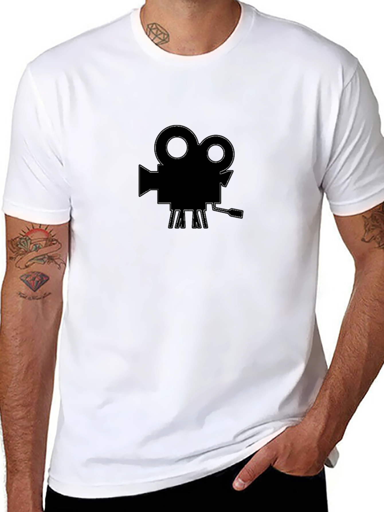 Retro Movie Camera Graphic T-Shirt