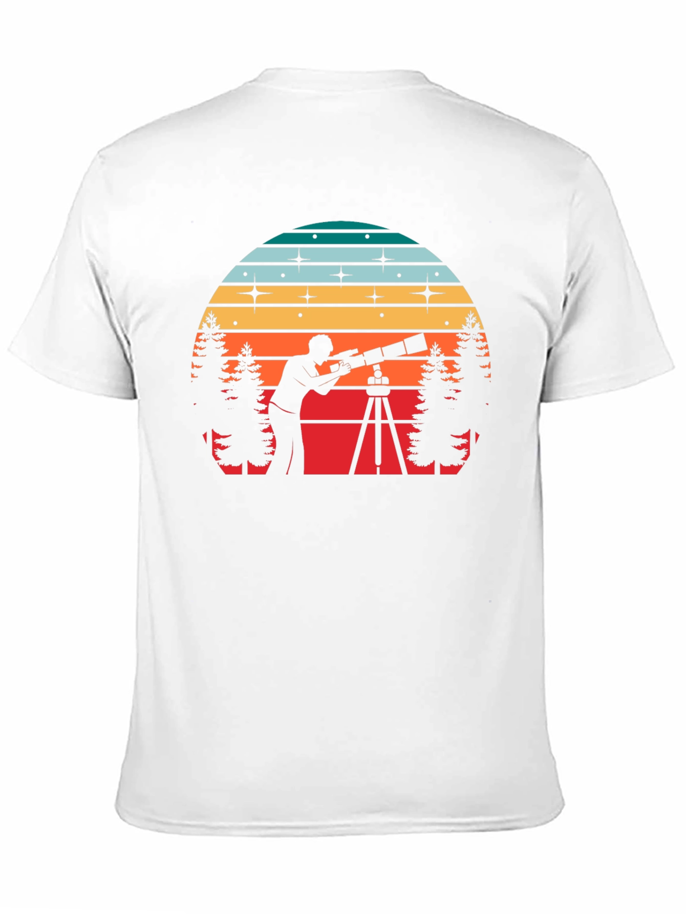 Stargazer Sunset Tee - Astronomy Lovers Black T-Shirt