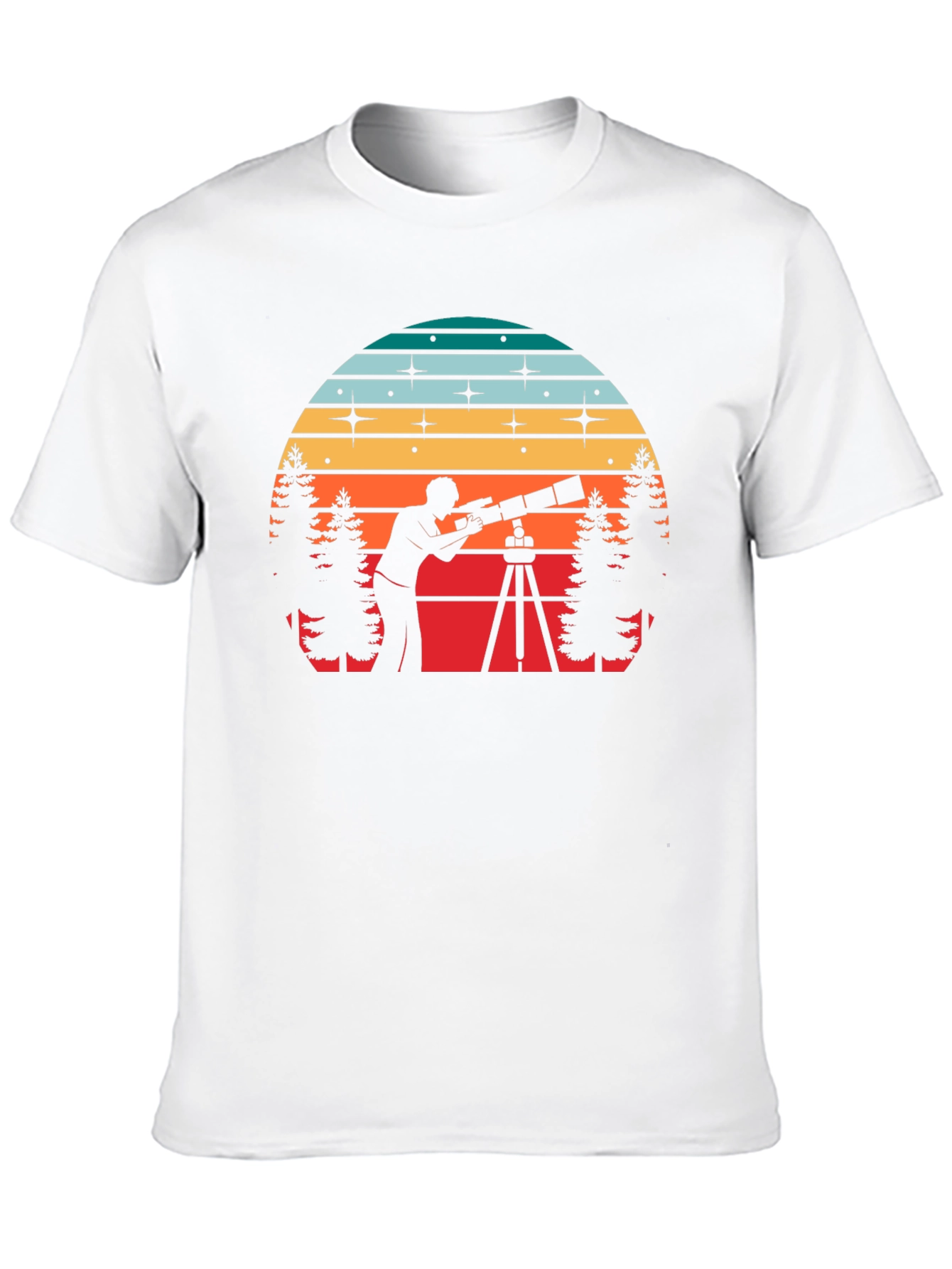 Stargazer Sunset Tee - Astronomy Lovers Black T-Shirt