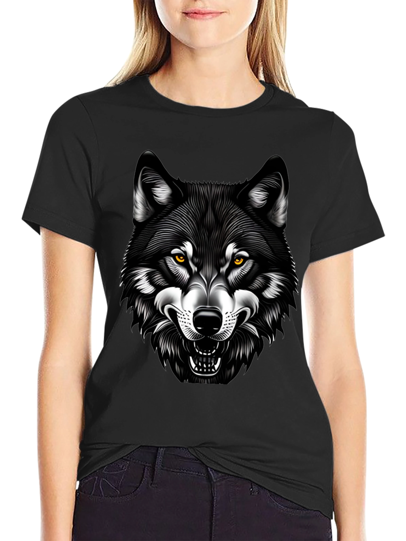 Wolf Graphic Tee - Black T-Shirt